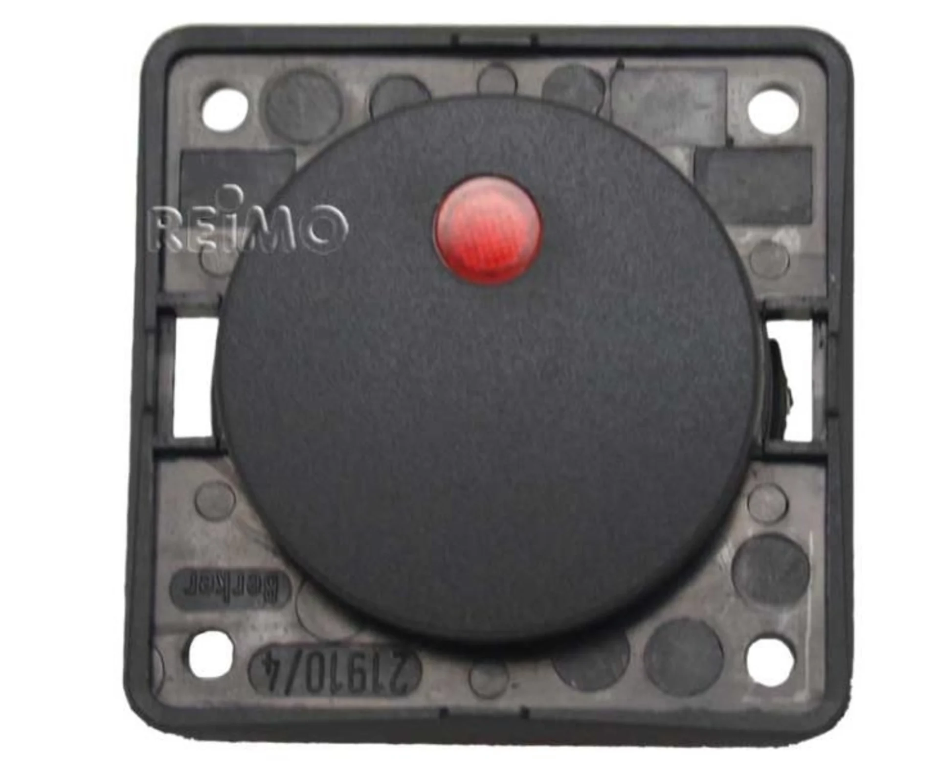 Berker Wippschalter mit roter LED-Kontroll-Anzeige, 12V, anthrazit