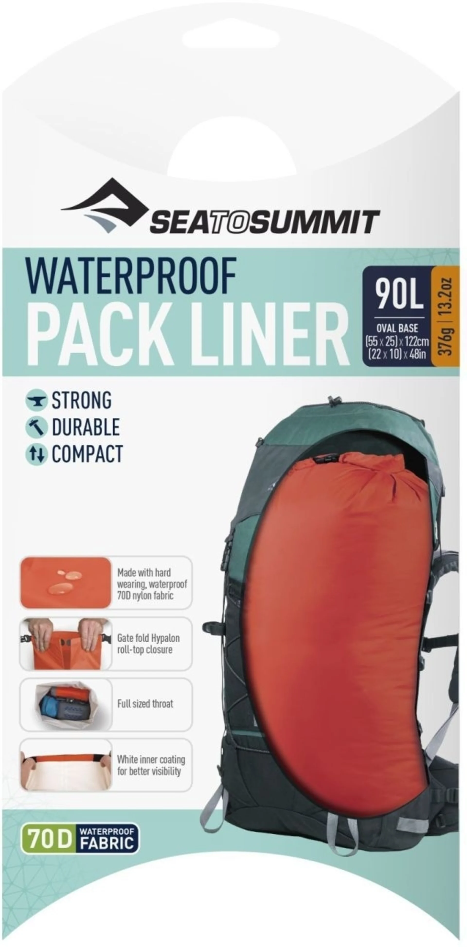 Sea to Summit Pack Liner Trockensack 90 Liter grün