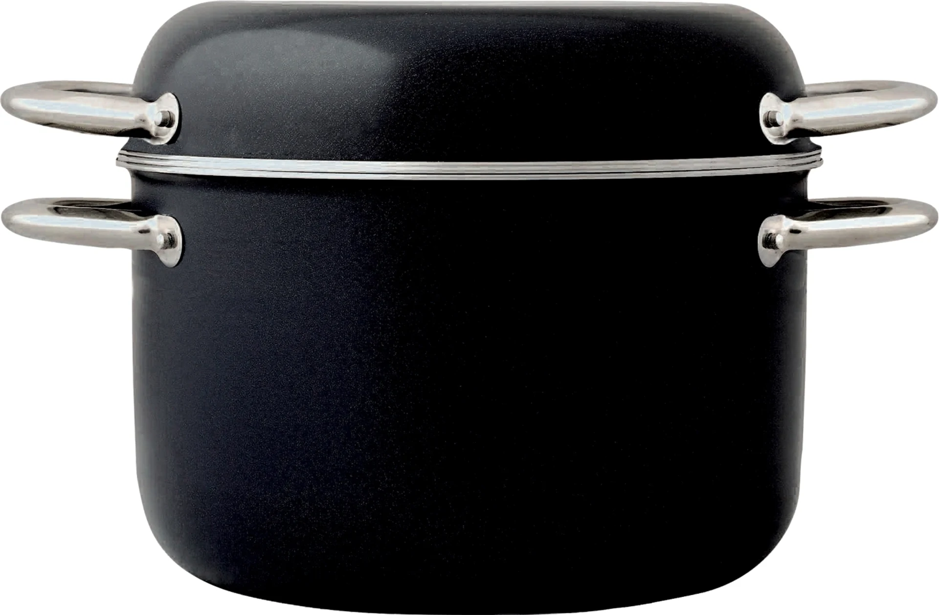 Berger Set de casseroles en aluminium empilable bleu 9 pièces noir