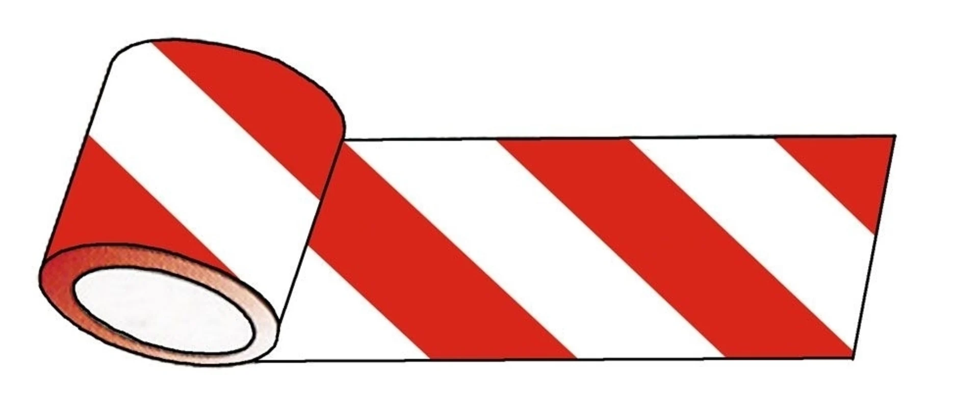 Ruban adhésif réfléchissant rouge / blanc 20 m x 100 mm
