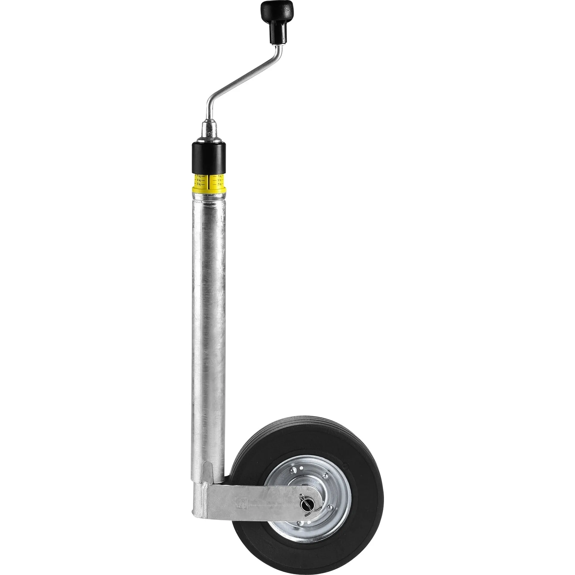 Winterhoff ST 48-CW-260 LB Barre d'attelage Roue jockey avec indicateur de charge d'appui intégré 225 x 70 mm Pneus pleins