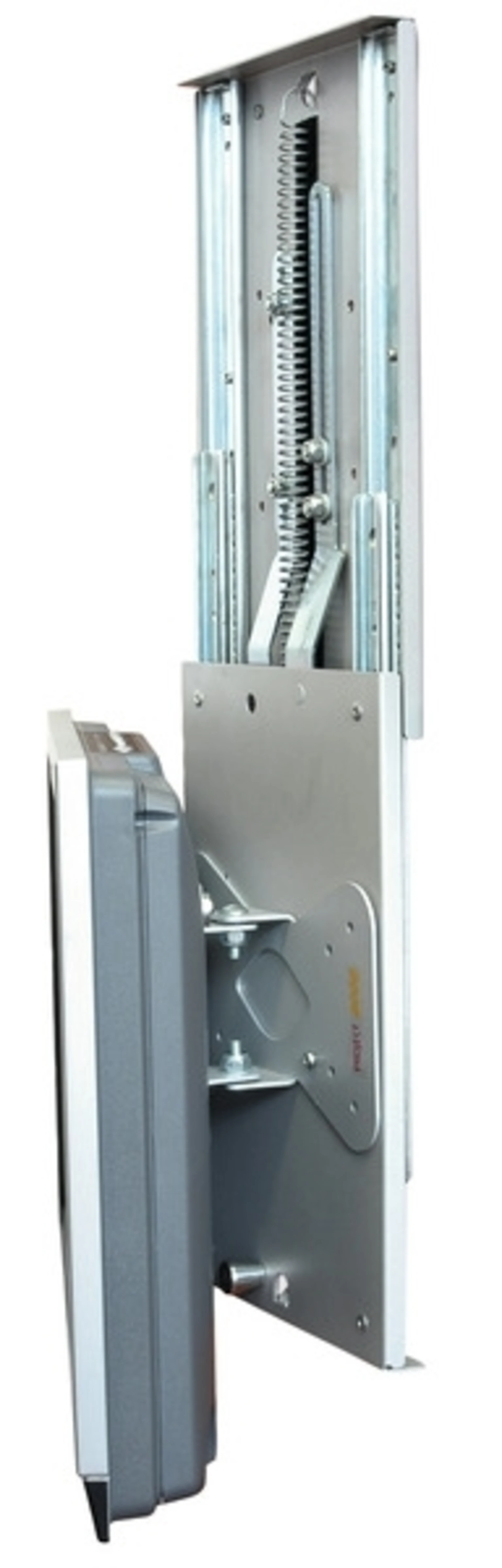 Support TV extensible en argent avec fonction de rotation et de blocage