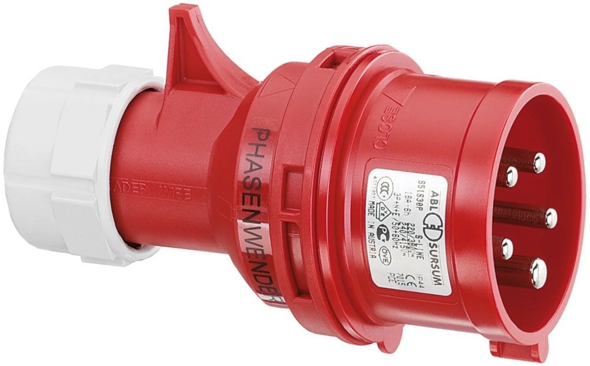 Fiche CEE 32/5 400 VAC avec inverseur de phase