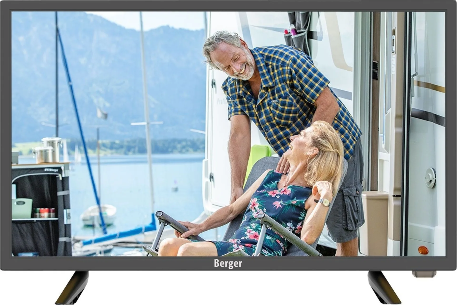 Berger Camping LED TV Fernseher mit Bluetooth 27 Zoll