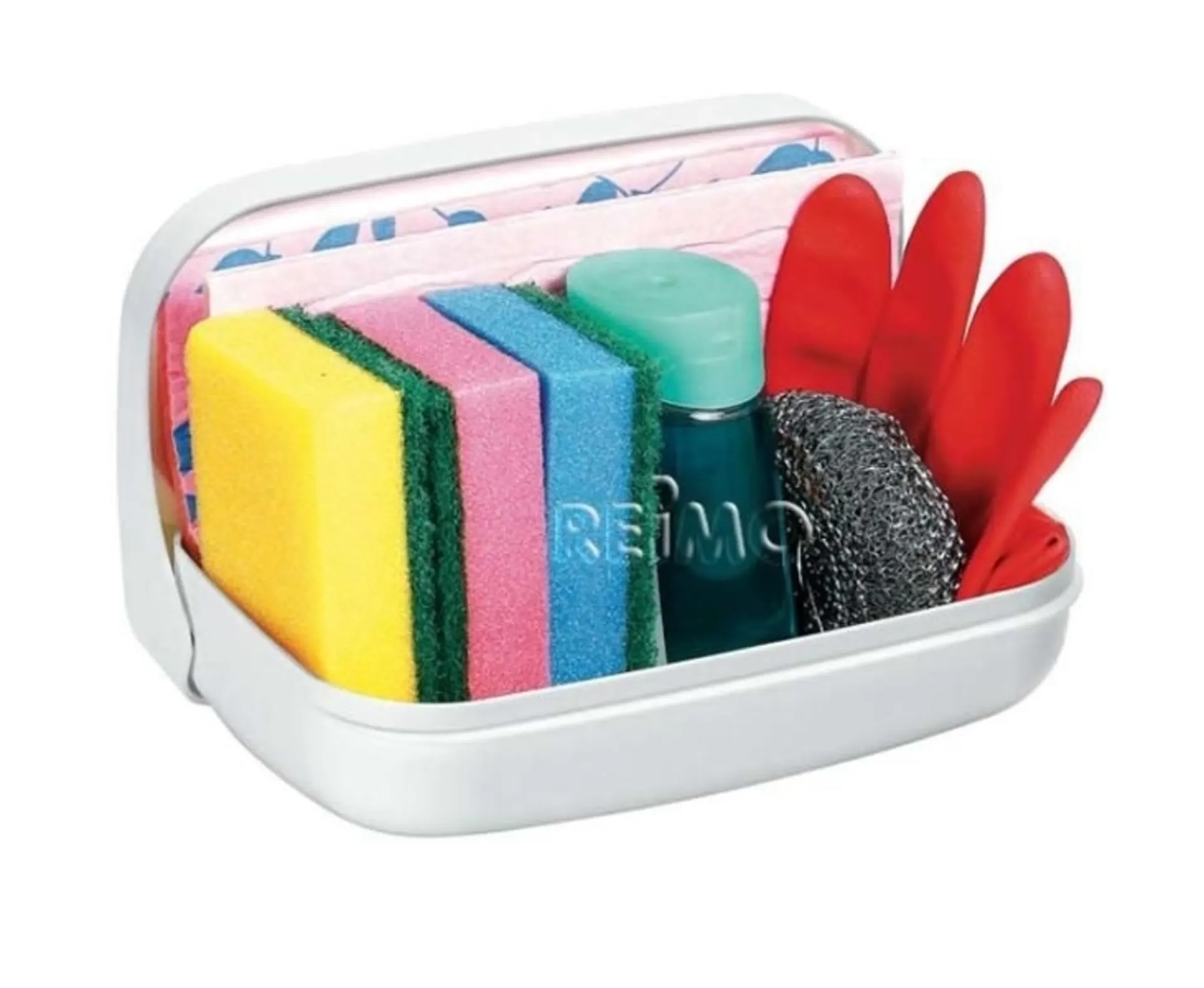 Bac à éponge de rinçage en blanc