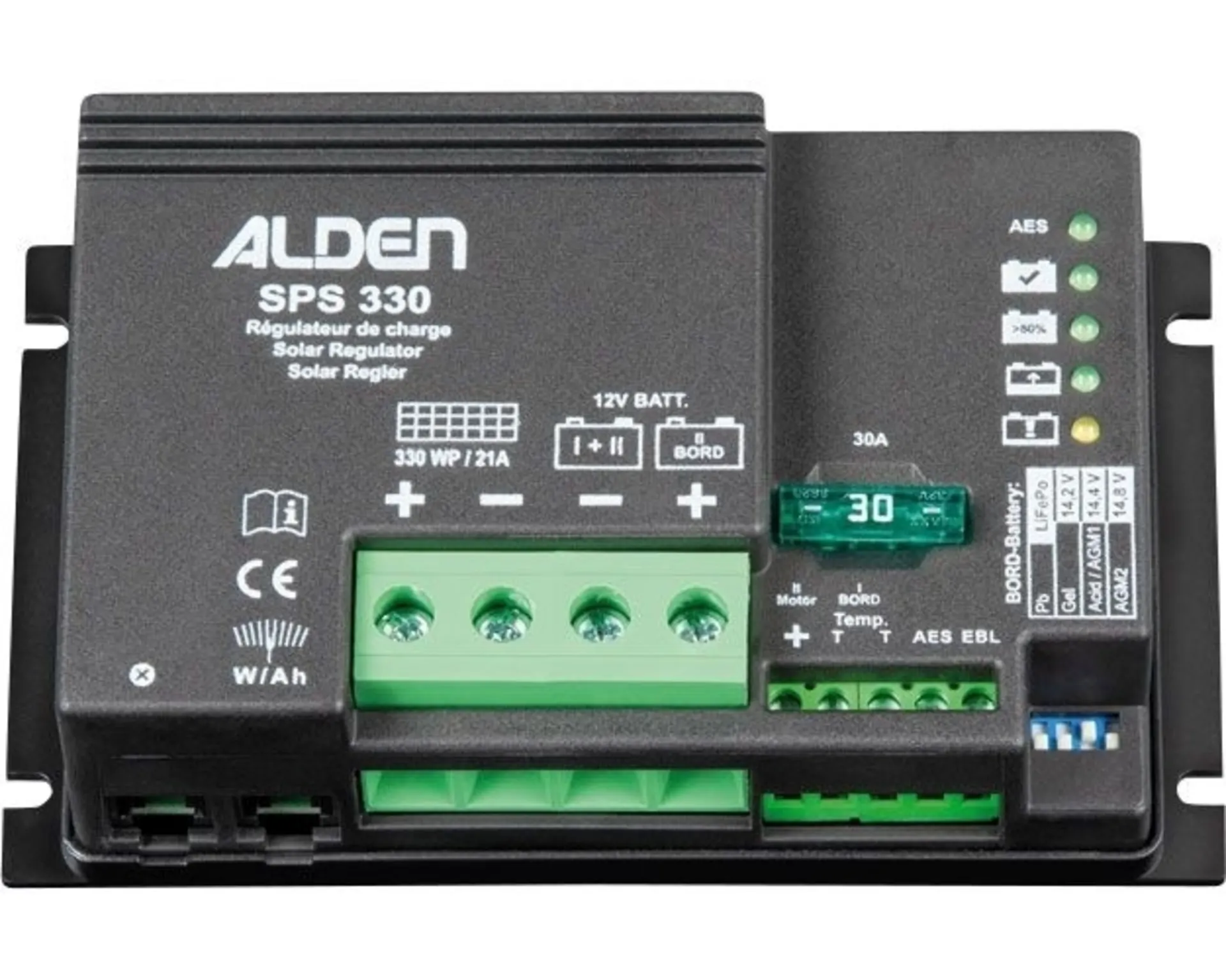 Alden High Power Easy Mount Solarset 2 x 110 W mit SPS 330 Solarregler 330 W