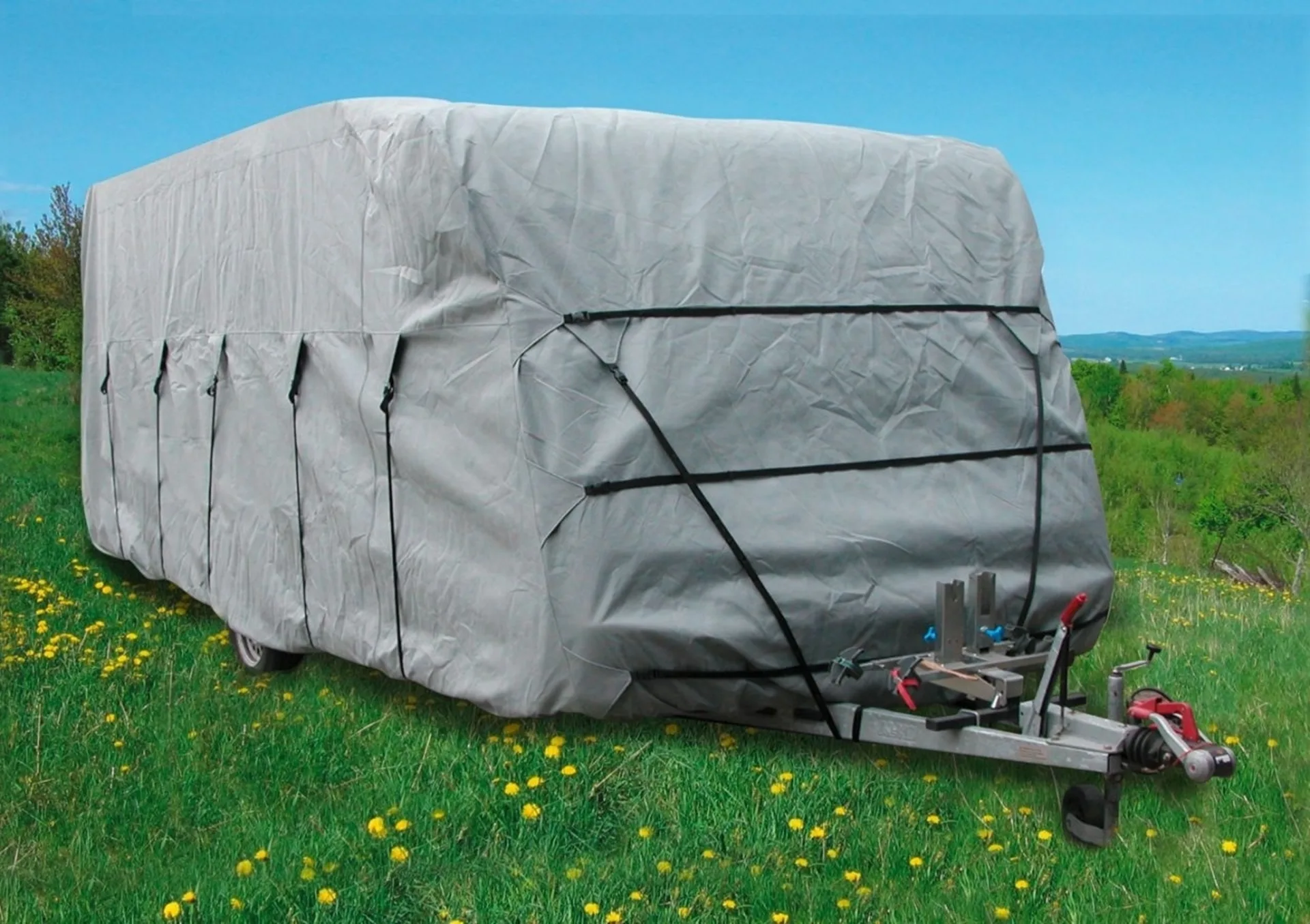 Eurotrail Housse de protection pour caravane 450 - 500 x 250 x 220 cm gris