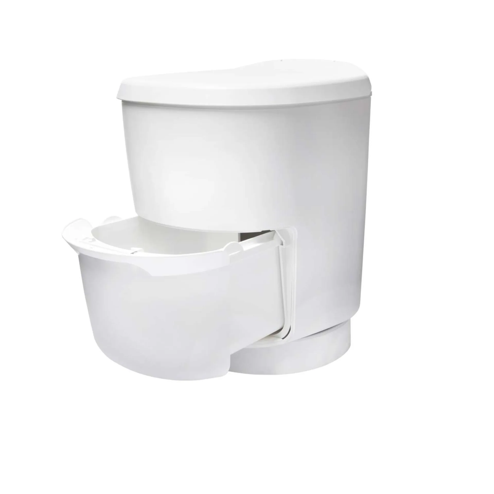 Clesana Toilette C1 avec socle rond Toilette à poche Toilette sèche 12 V