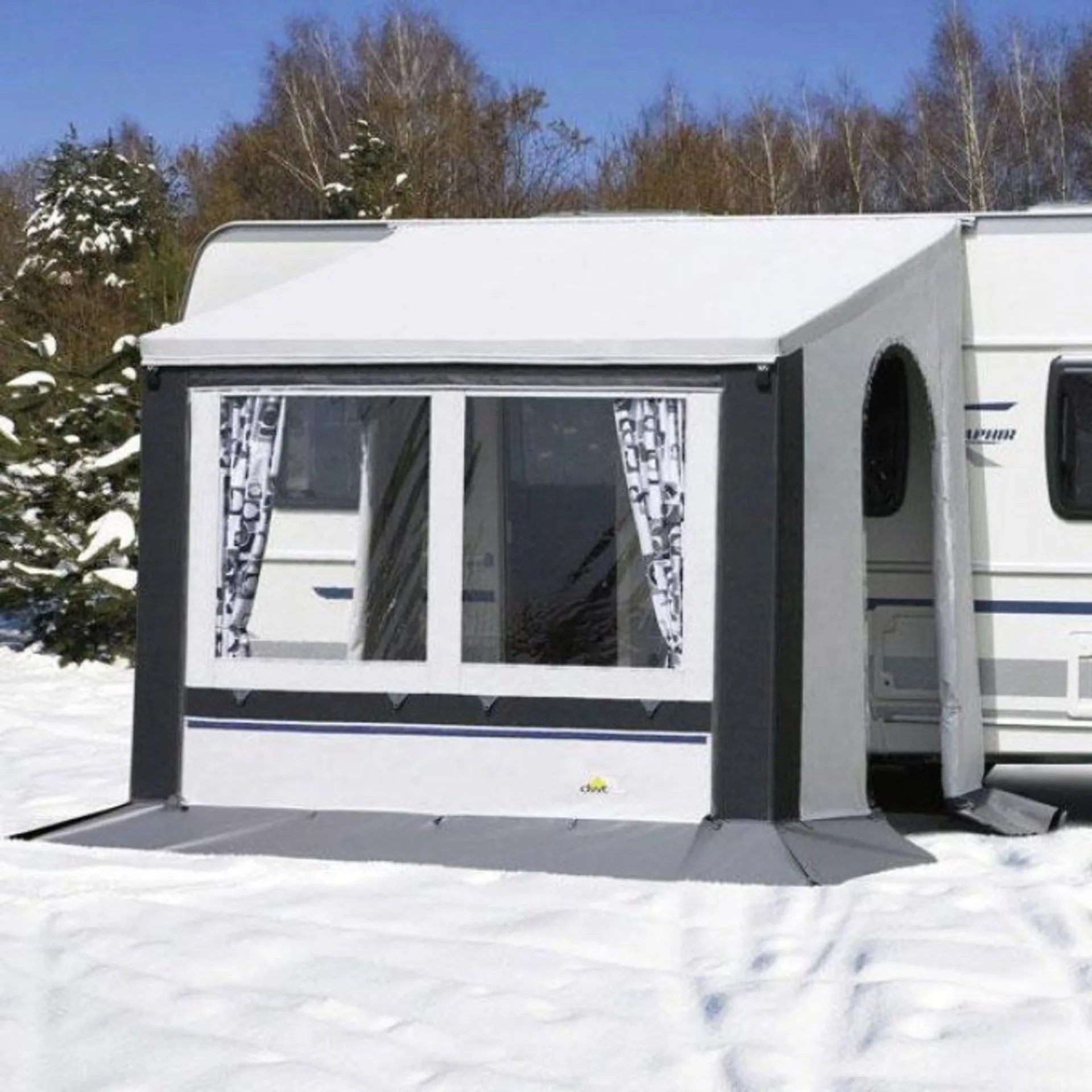 DWT Cortina II Auvent toutes saisons Gris 200 x 150 cm