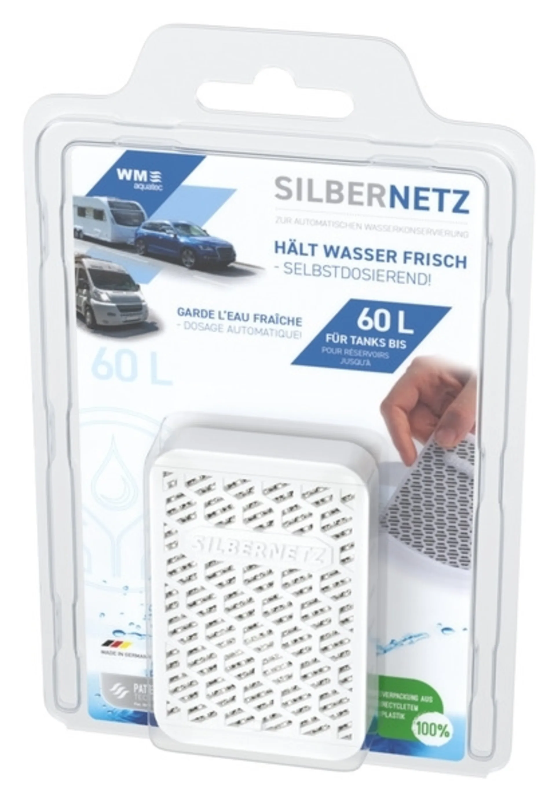 Kit de conservation de l'eau et d'hygiène du réservoir en filet d'argent (11 pièces)