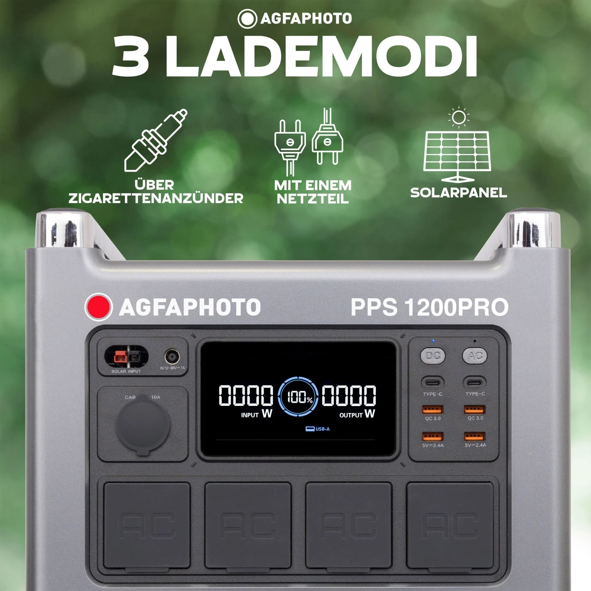 AgfaPhoto Powercube 1200 Pro (DE / Type F) prise de courant portable