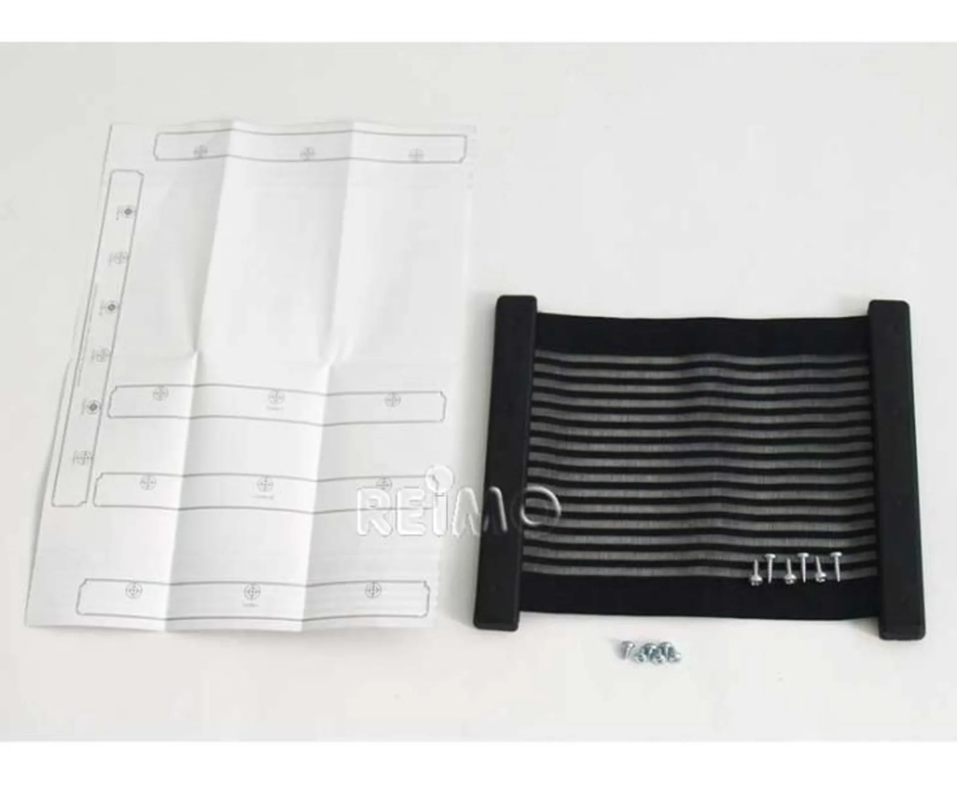 Filet de rangement de taille S, noir, ligné pour camping-car, cuisine, chambre ou atelier