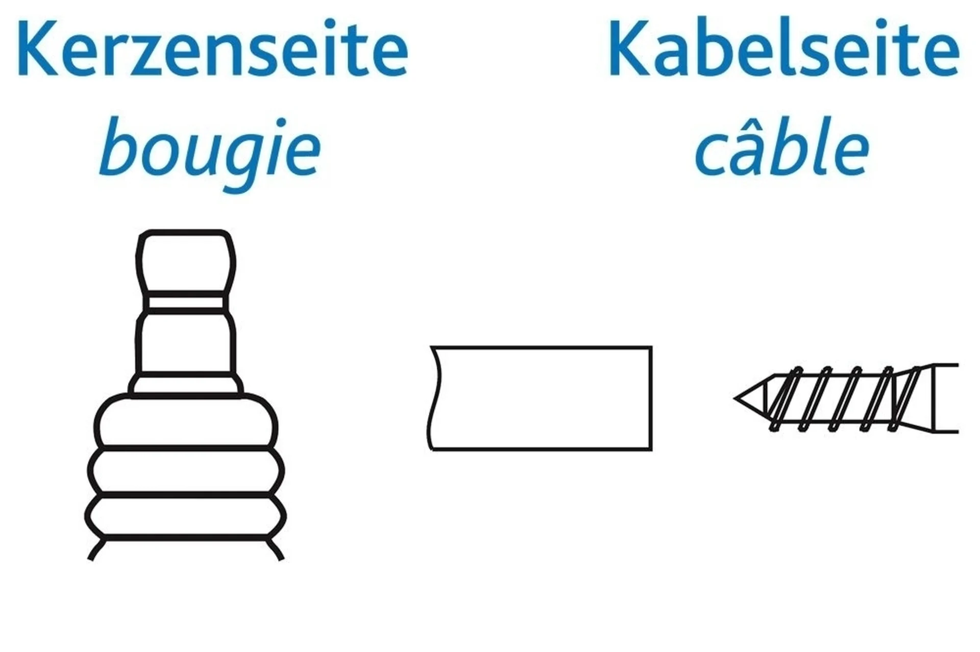 Cosse de bougie coudée en caoutchouc Cosse de bougie coudée en caoutchouc