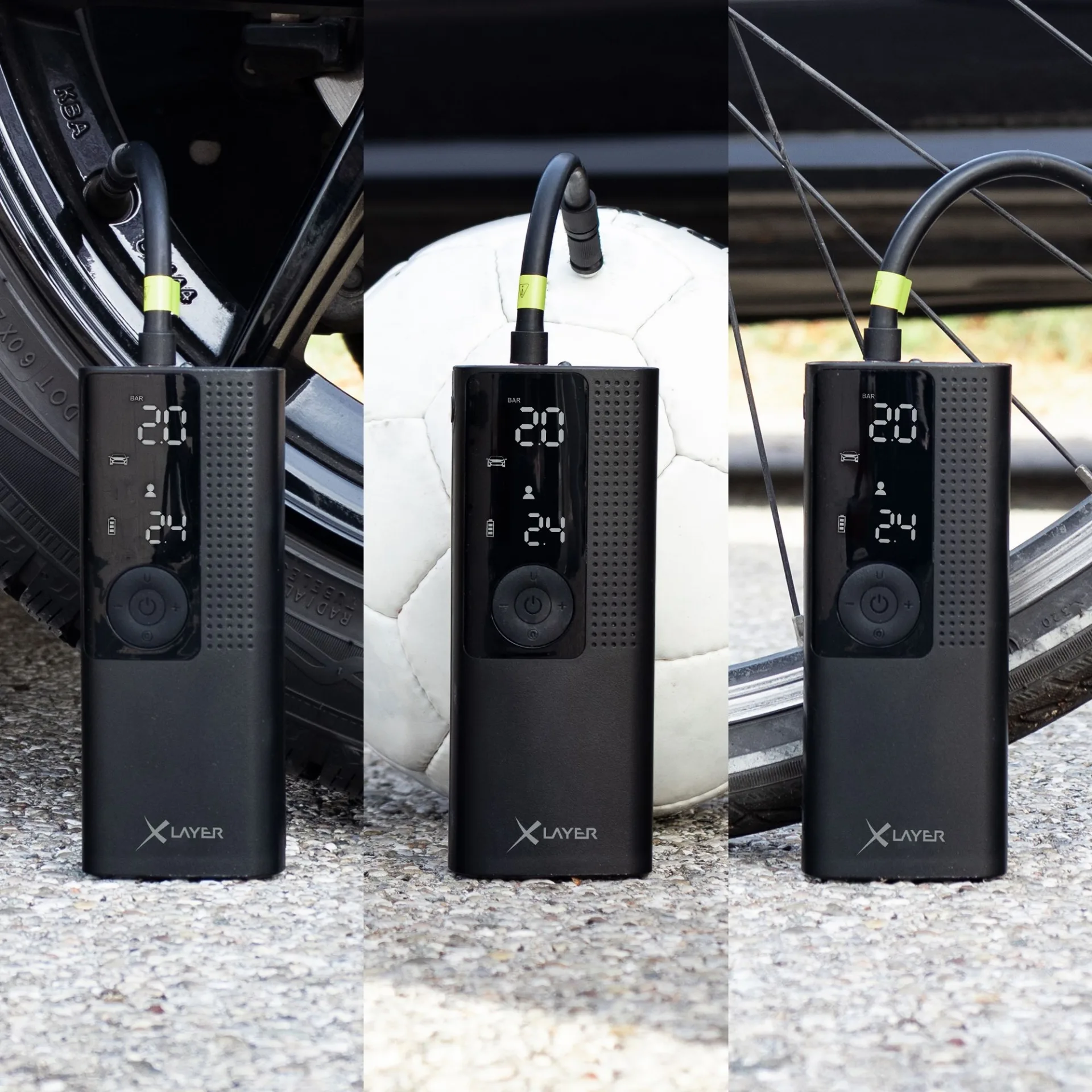 Xlayer Mobiler Akku-Luftkompressor 8.0 bar 2.000 mAh
