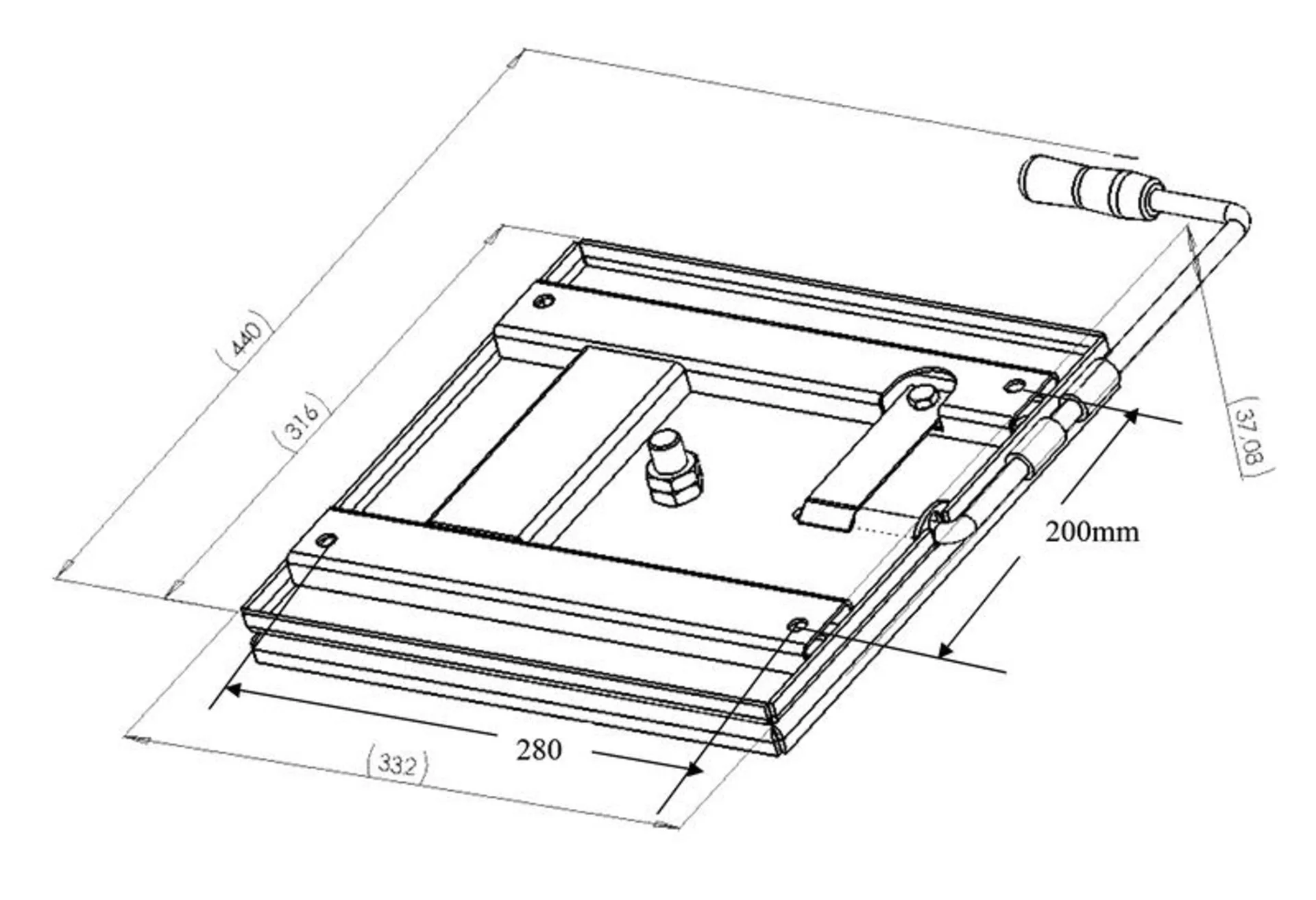Console tournante universelle pour siège Sportscraft avec socle plat
