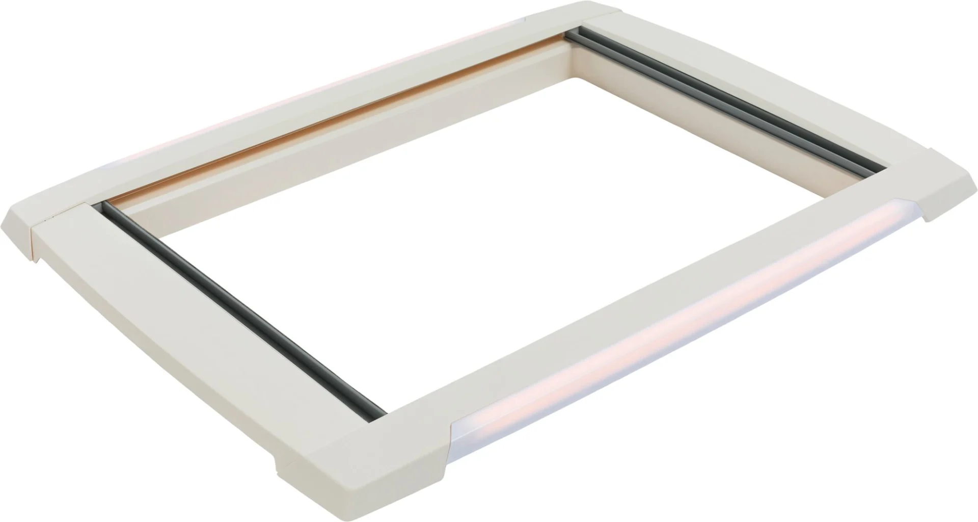 MPK VisionStar cadre intérieur double plissé pour lanterneau 70 x 50 cm avec LED