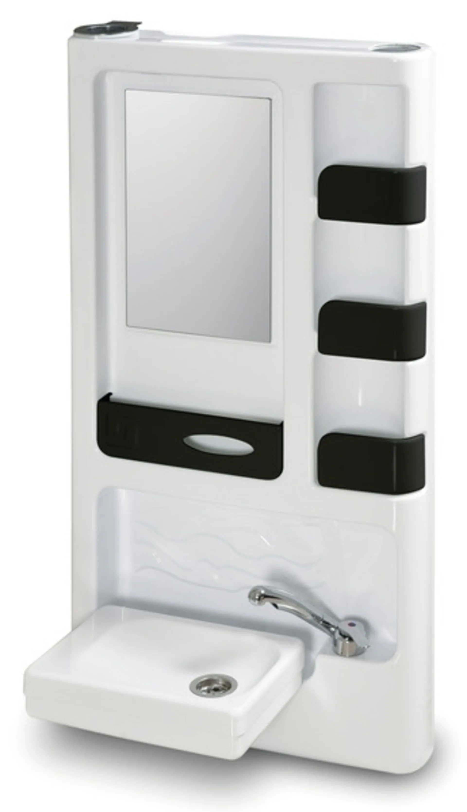 Armoire de salle de bains suspendue pivotante avec lavabo rabattable Armoire de salle de bains suspendue pivotante avec lavabo rabattable