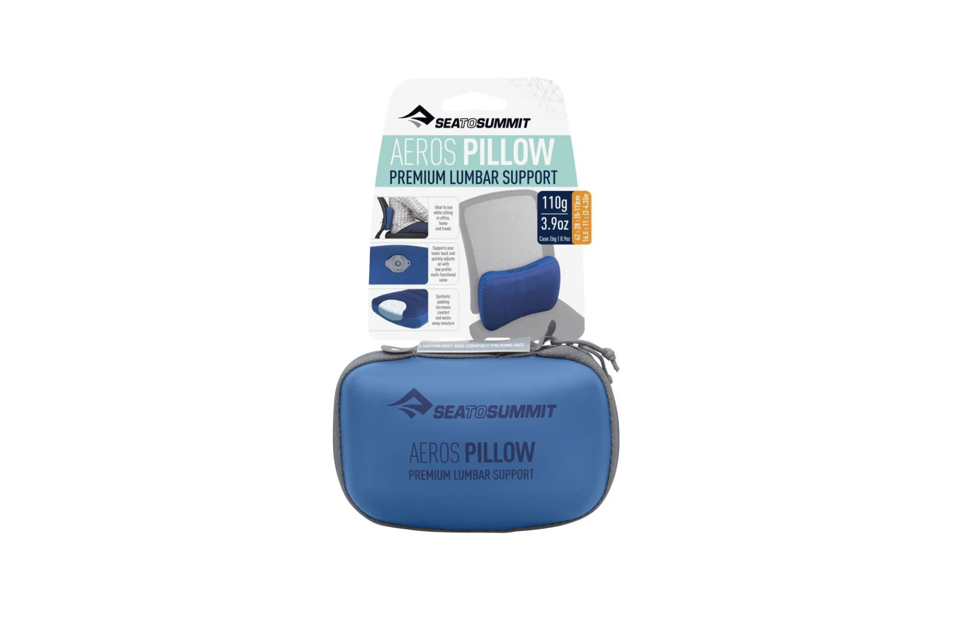 Aeros Pillow Premium Lumbar STS Oreiller de voyage Navy Aeros Pillow Premium Lumbar STS Oreiller de voyage Navy