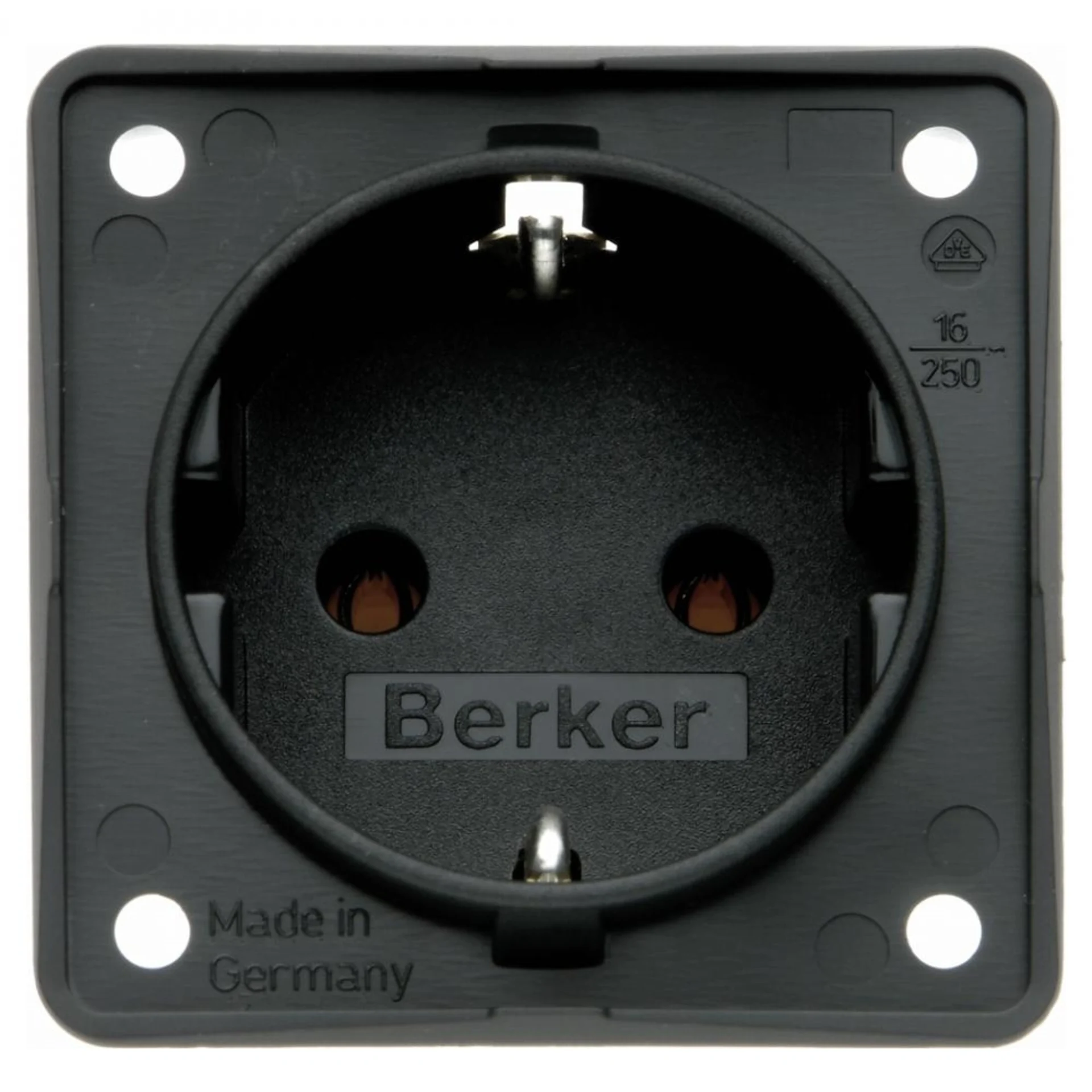 Prise encastrée Berker à contact de protection 250 V anthracite