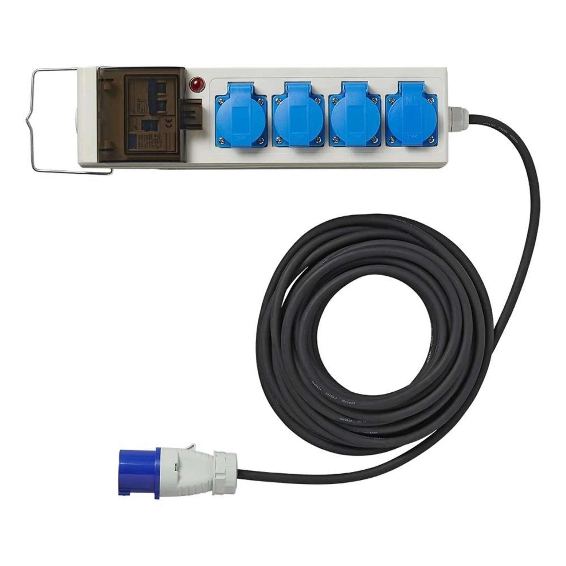 PAT Zelt- und Faltwagen Steckdose 10 Meter 3 x 2,5mm² inkl. 2 x USB