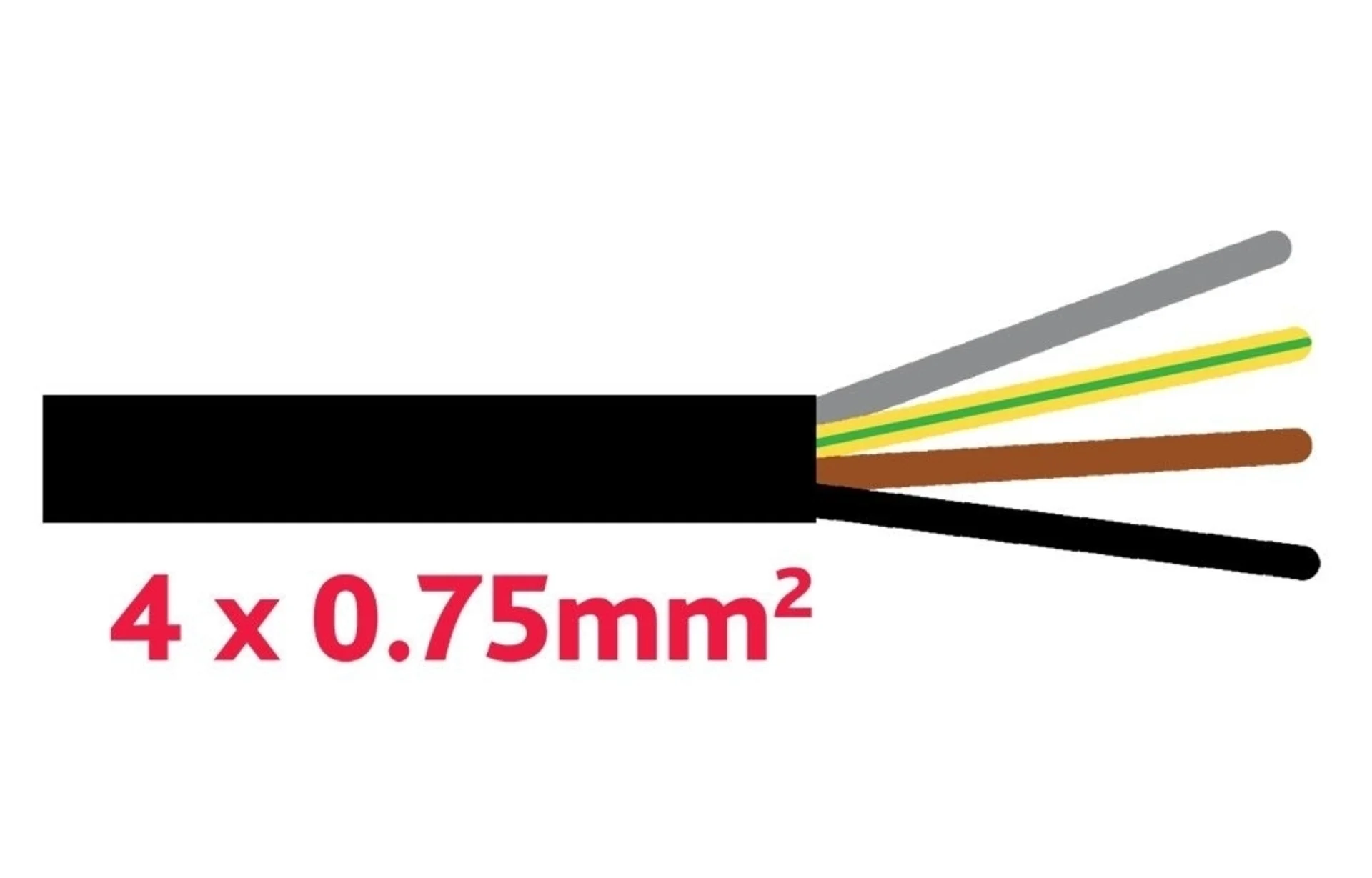 TD-Kabel 4 x 0.75 mm schwarz ø 6.8 mm TD-Kabel 4 x 0.75 mm schwarz ø 6.8 mm