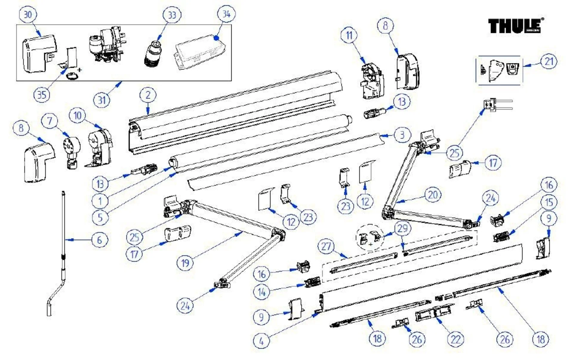 Thule Endkappen für Gehäuse Set 2-teilig links und rechts für Markise Omnistor 5200 - Farbe Anthrazit Thule Ersatzteilnummer 1500603067 Thule Endkappen für Gehäuse Set 2-teilig links und rechts für Markise Omnistor 5200 - Farbe Anthrazit Thule Ersatzteilnummer 1500603067
