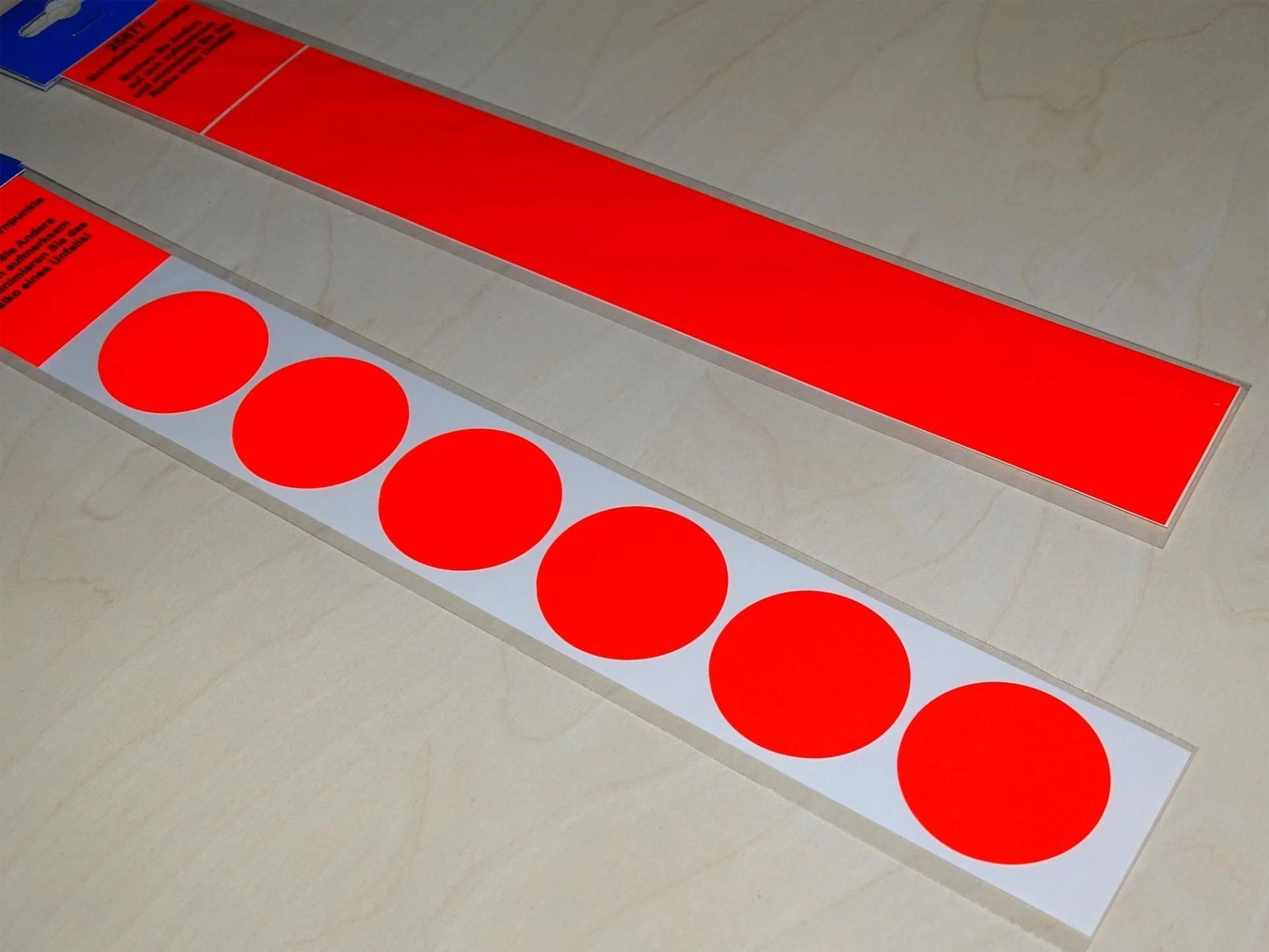 Schütz Bande d'autocollants lumineux pour véhicules 265 x 45 mm rouge fluo