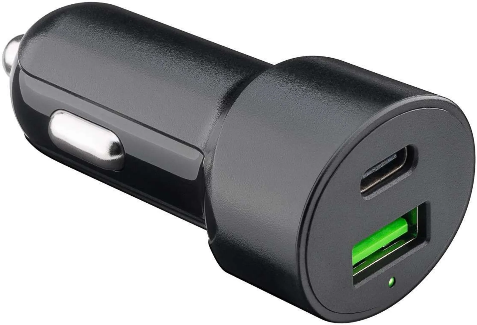 Goobay Voiture USB 2 ports 48W USB-C PD + QC3.0 sw PL Dual-USB Chargeur rapide de voiture USB-C
