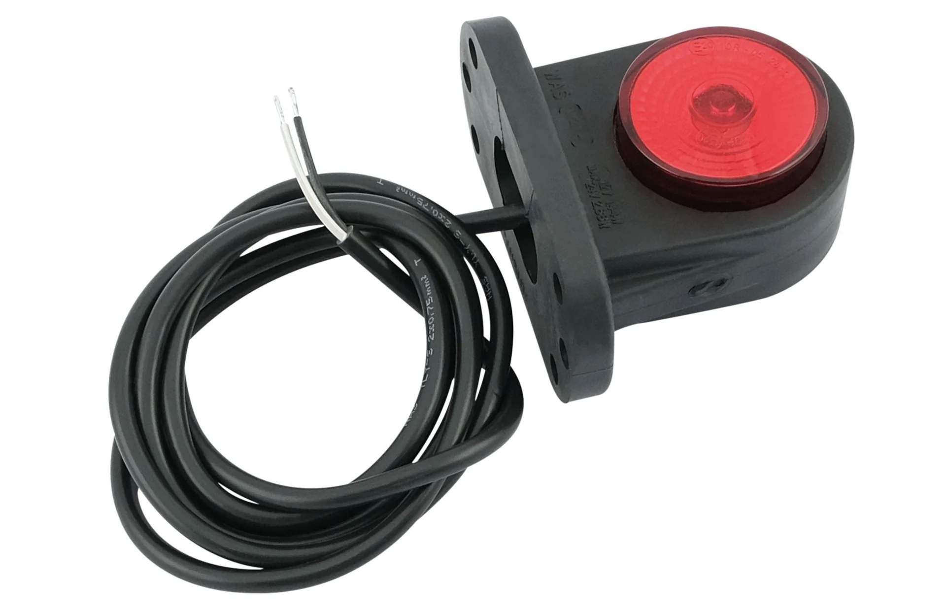 WAS - LED-Umrissleuchte 12/24V rt/ws 97 x 78 mm, L+R, Kabel 1’500 mm