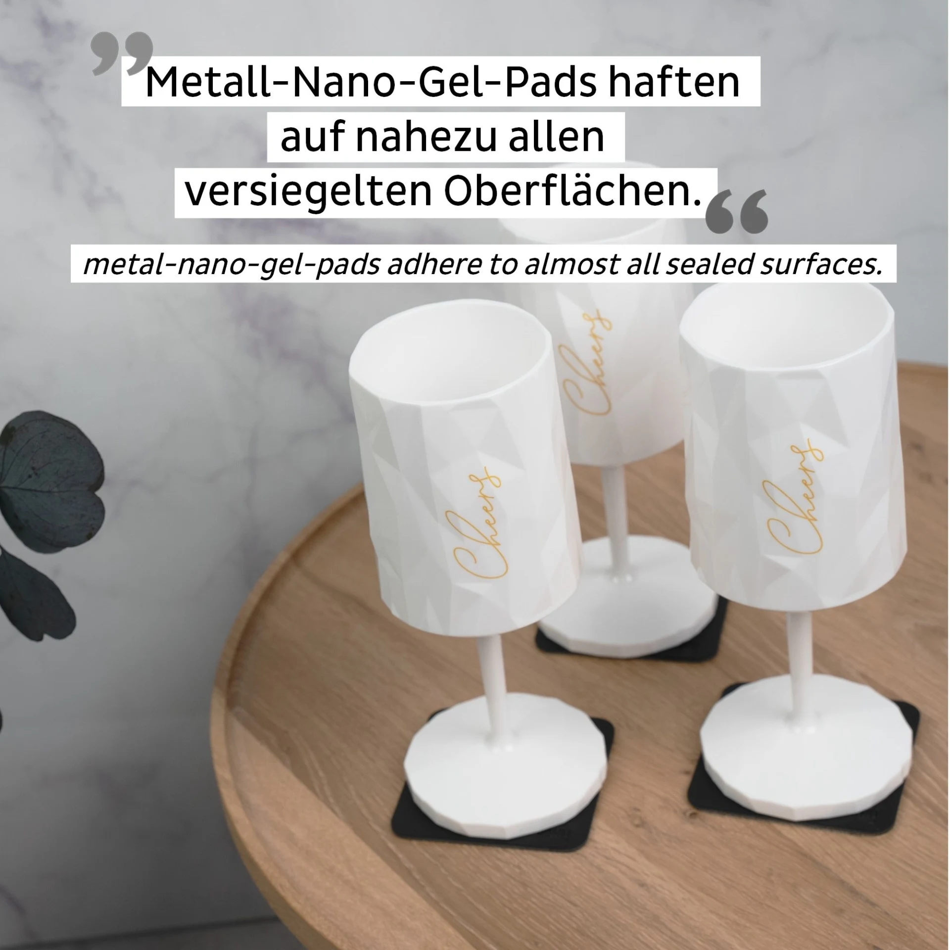 silwy® Magnet-Kunststoffglas WEIN CHEERS WHITE (0,3l)