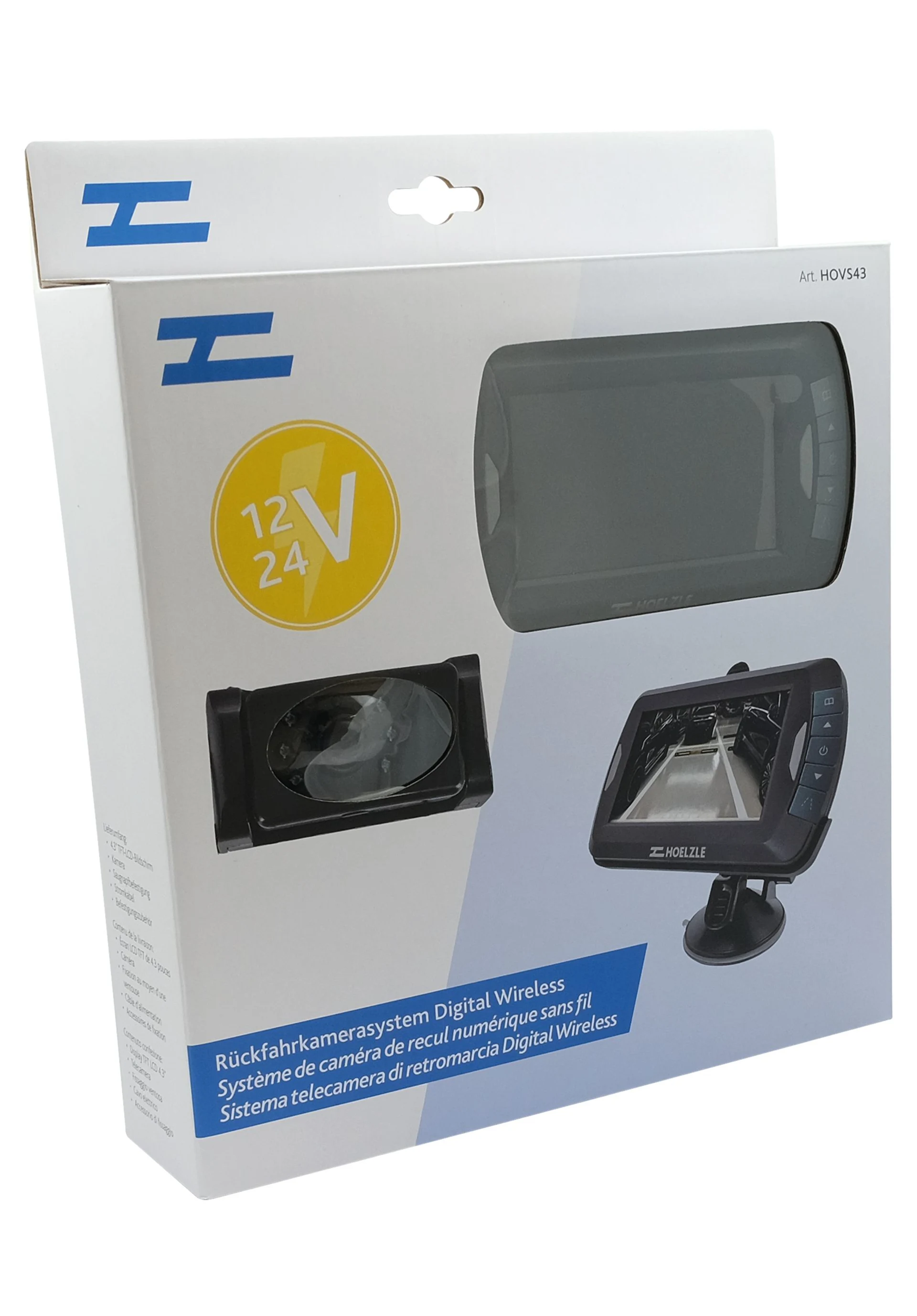 Rückfahrkamerasystem Wireless 4.3“ Digital 12/24 V kabelloses, digitales Rückfahrkamera-System