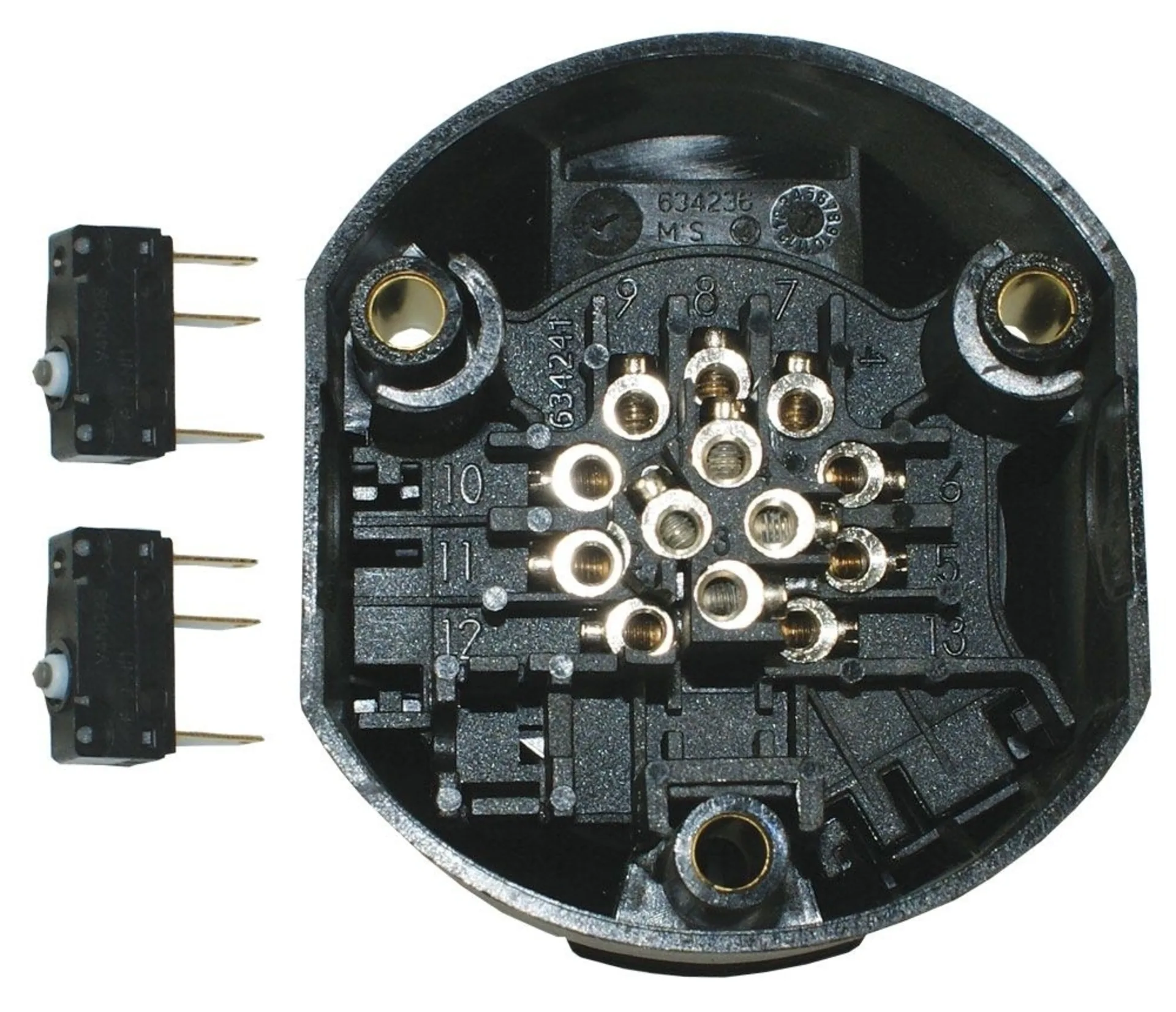 Steckdose 13-pol. 12V mit 2x Microschalter
