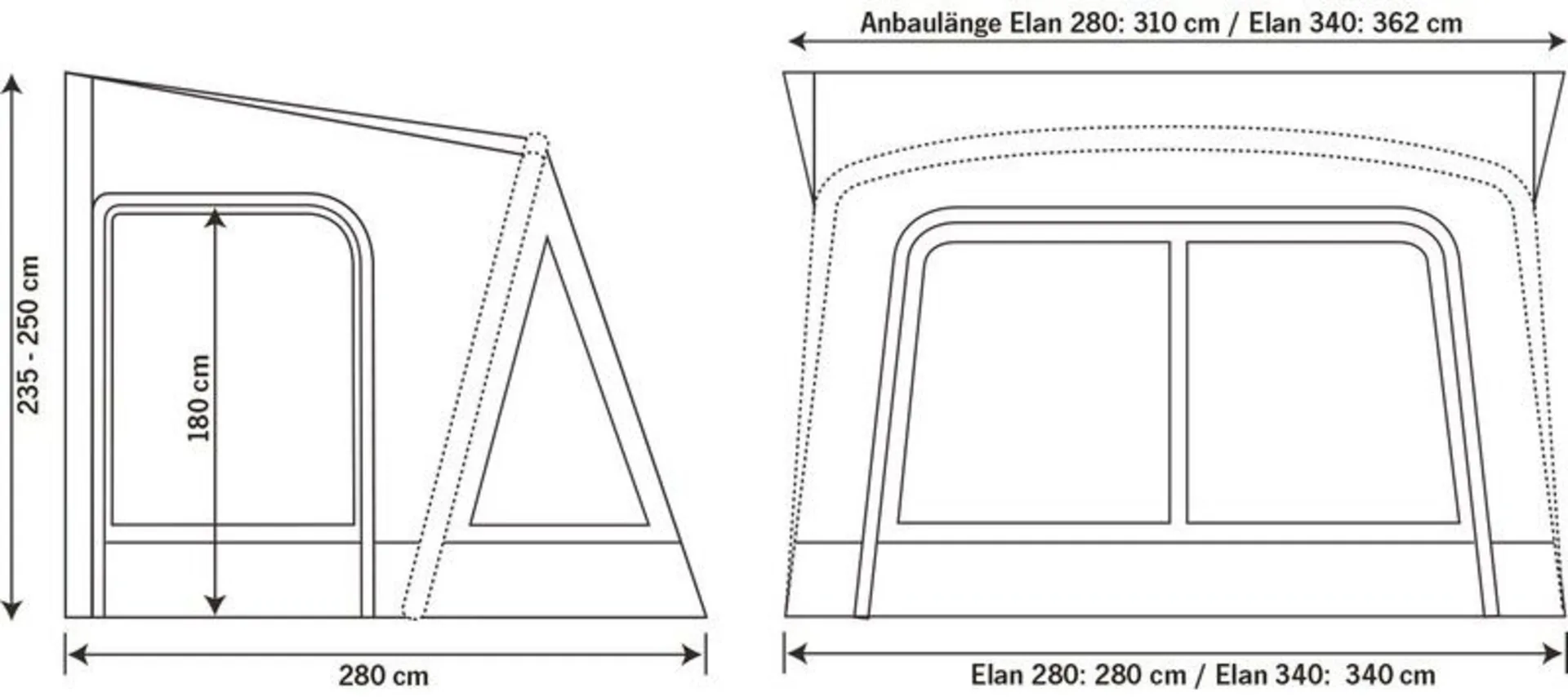 L'auvent gonflable léger avec une technologie innovante de tuyau d'air