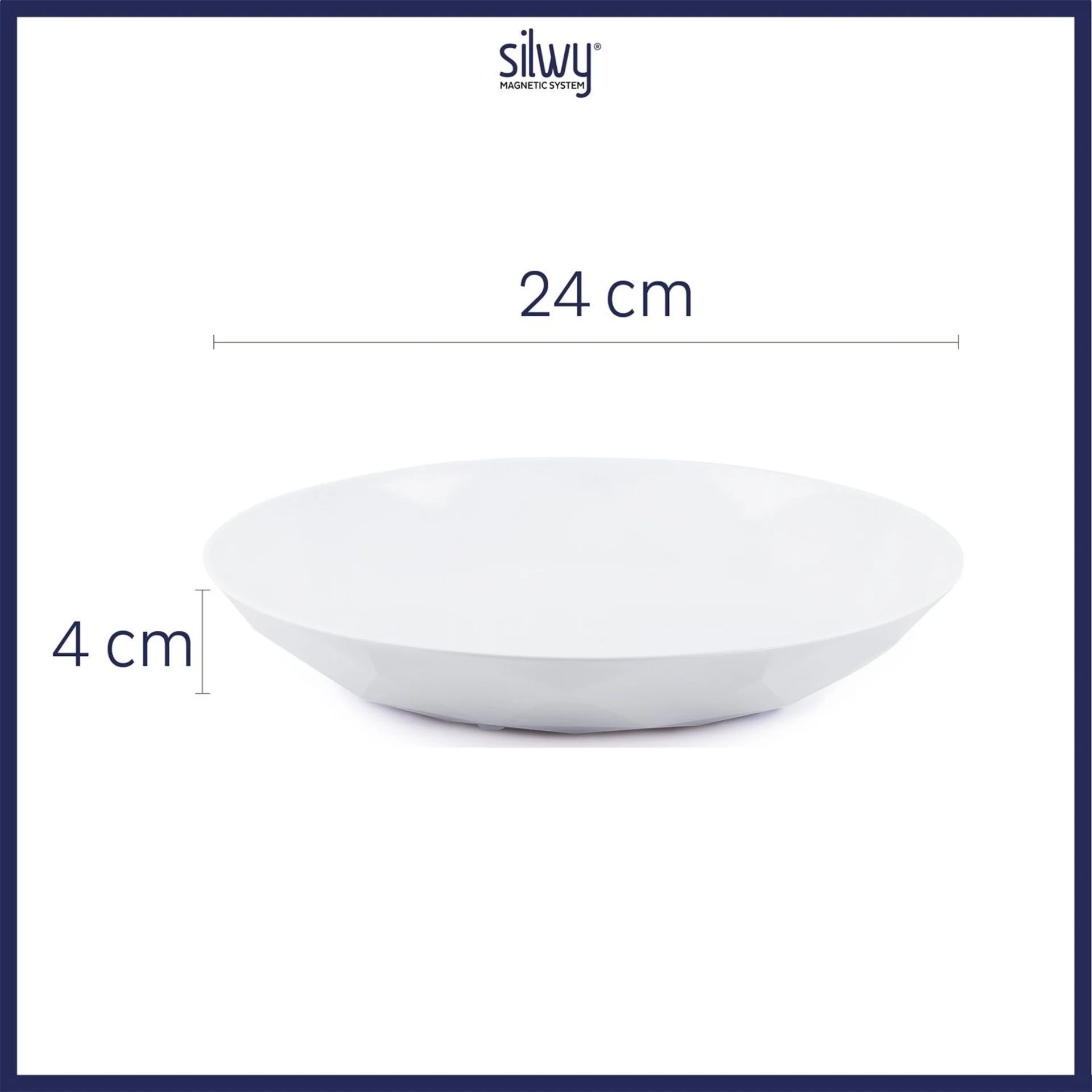 silwy® Set d'assiettes magnétiques universelles 6 pièces blanc