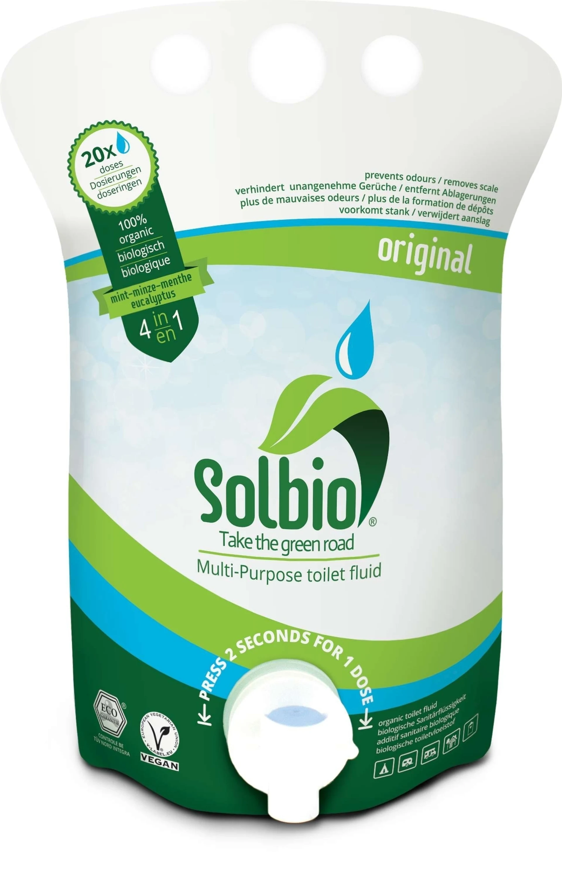 Solbio Original liquide sanitaire biologique 0,8 L
