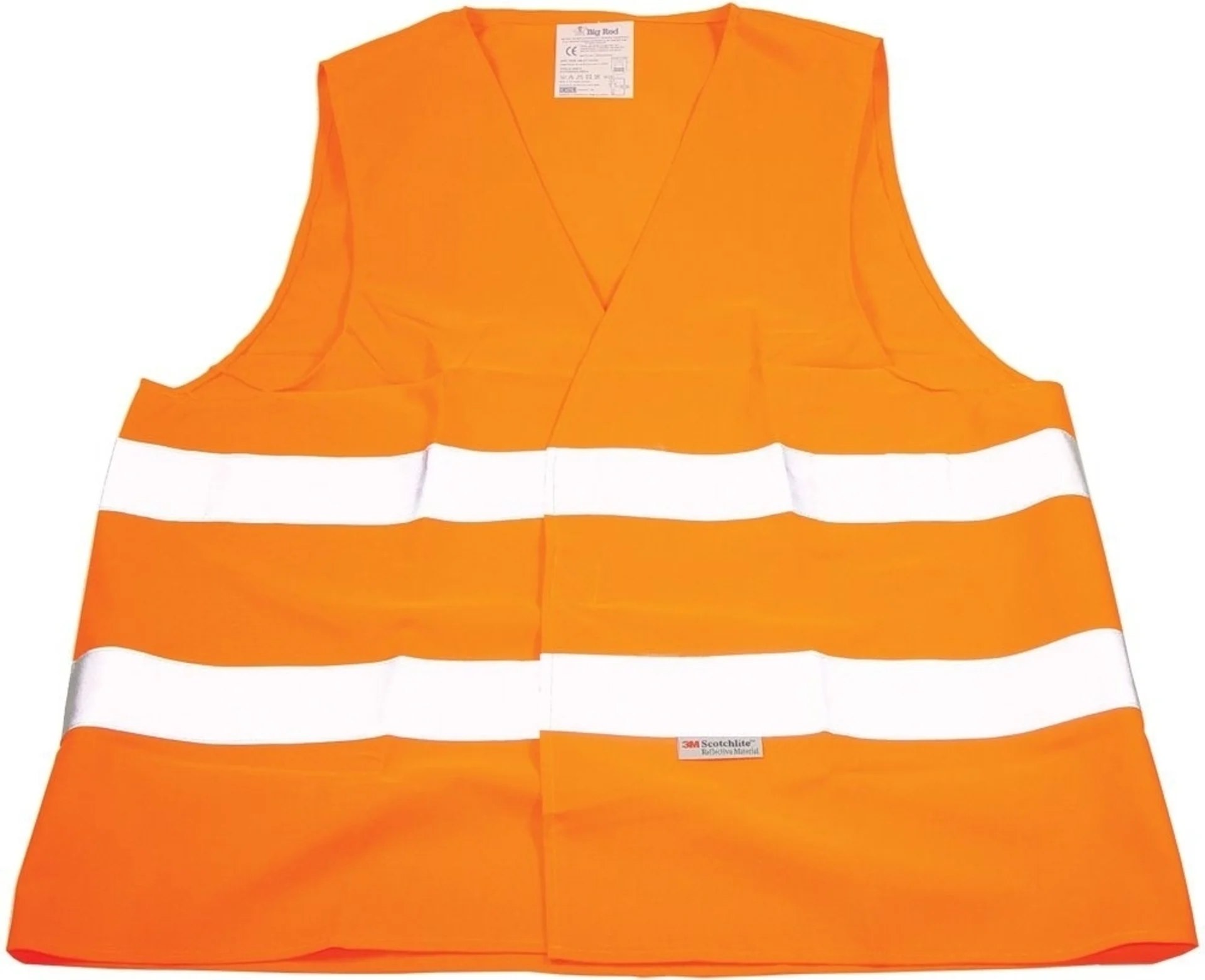 Warnweste hochreflektierend, orange mit Klettverschluss