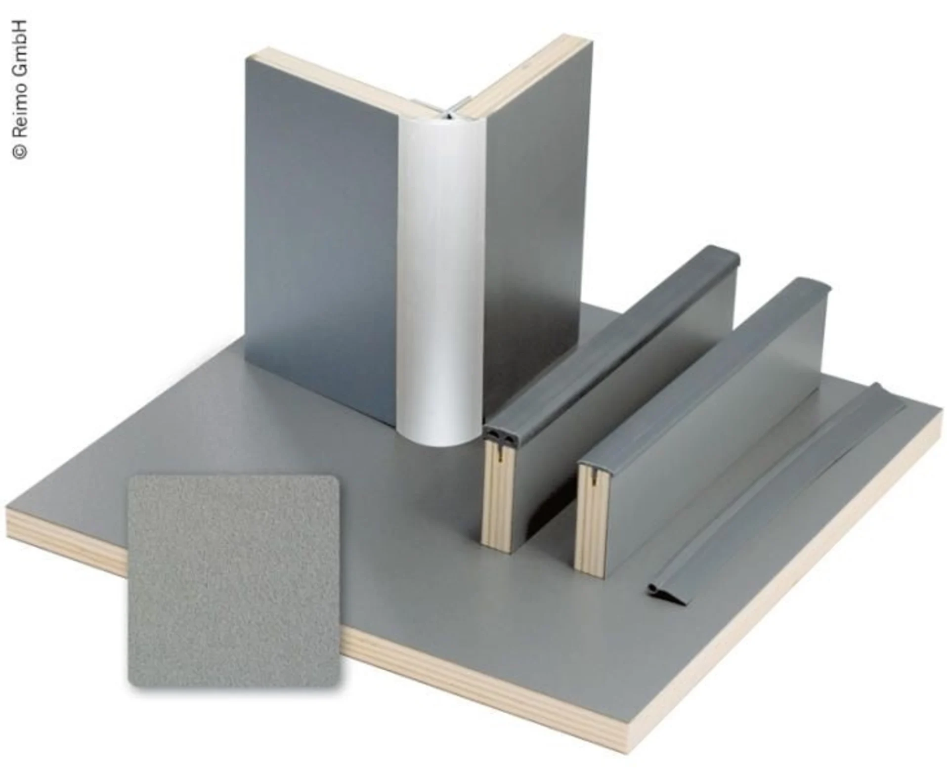 Hochwertige Möbelbauplatte in Anthrazit Metallic mit HPL-Schichtstoff - 1/4 Platte