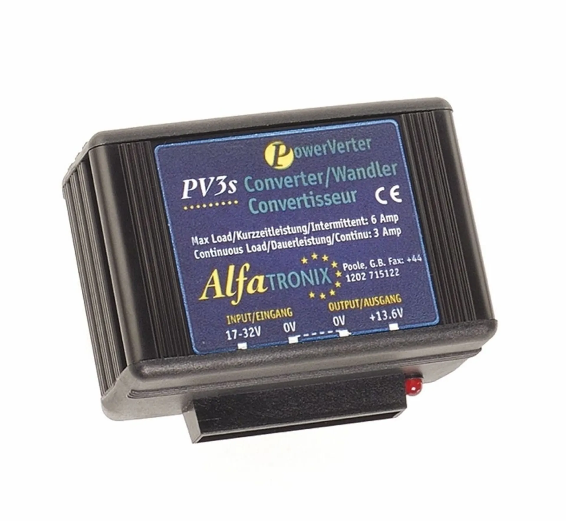 Alfatronix Spannungswandler 24V->12V 3A 67x87x50mm * lebenslange Garantie *