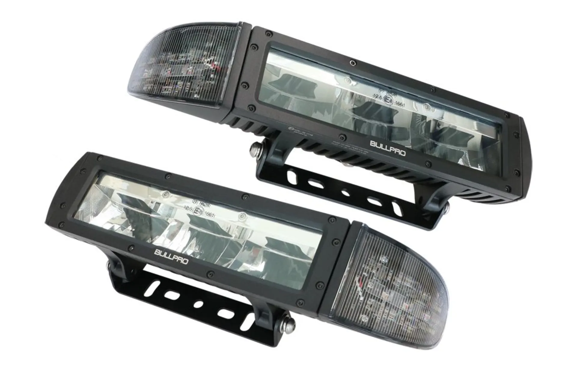 LED-Hauptscheinwerferset mit autom. Heizung 340 × 75 mm, 9 - 36 V, mit Pos.licht & Blinker