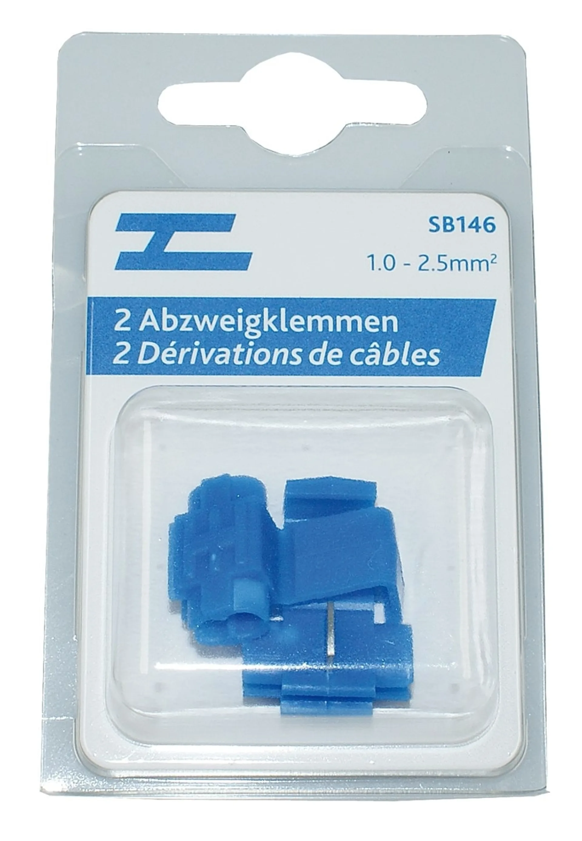 2 bornes de dérivation bleues