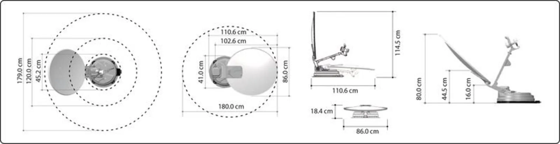 Carbest Multi-Sat X85 Single Sat-Anlage mit 85 cm Durchmesser und 10 vorprogrammierten Satelliten