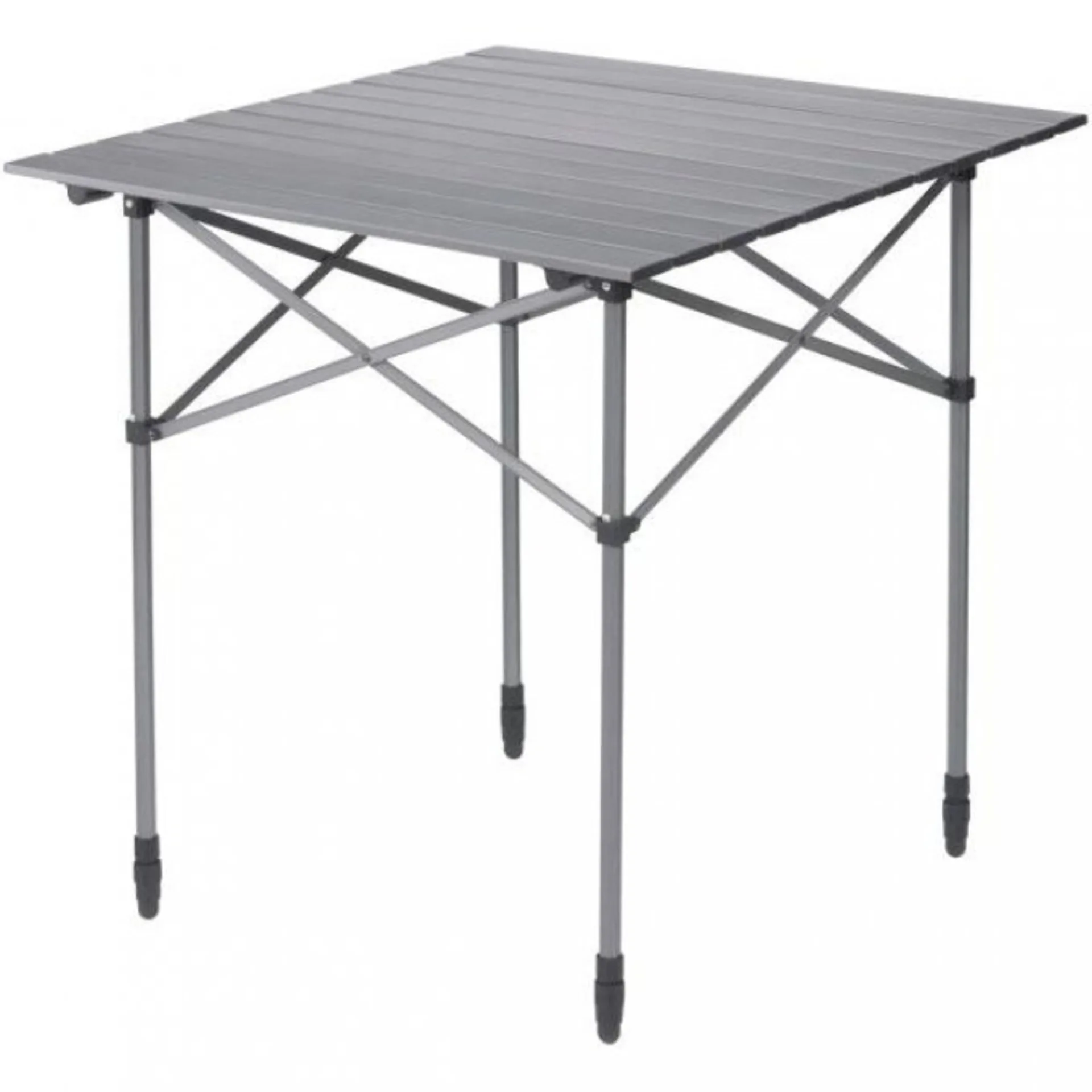 Berger Table de camping en aluminium VELINO avec plateau roulant 70 x 70 cm
