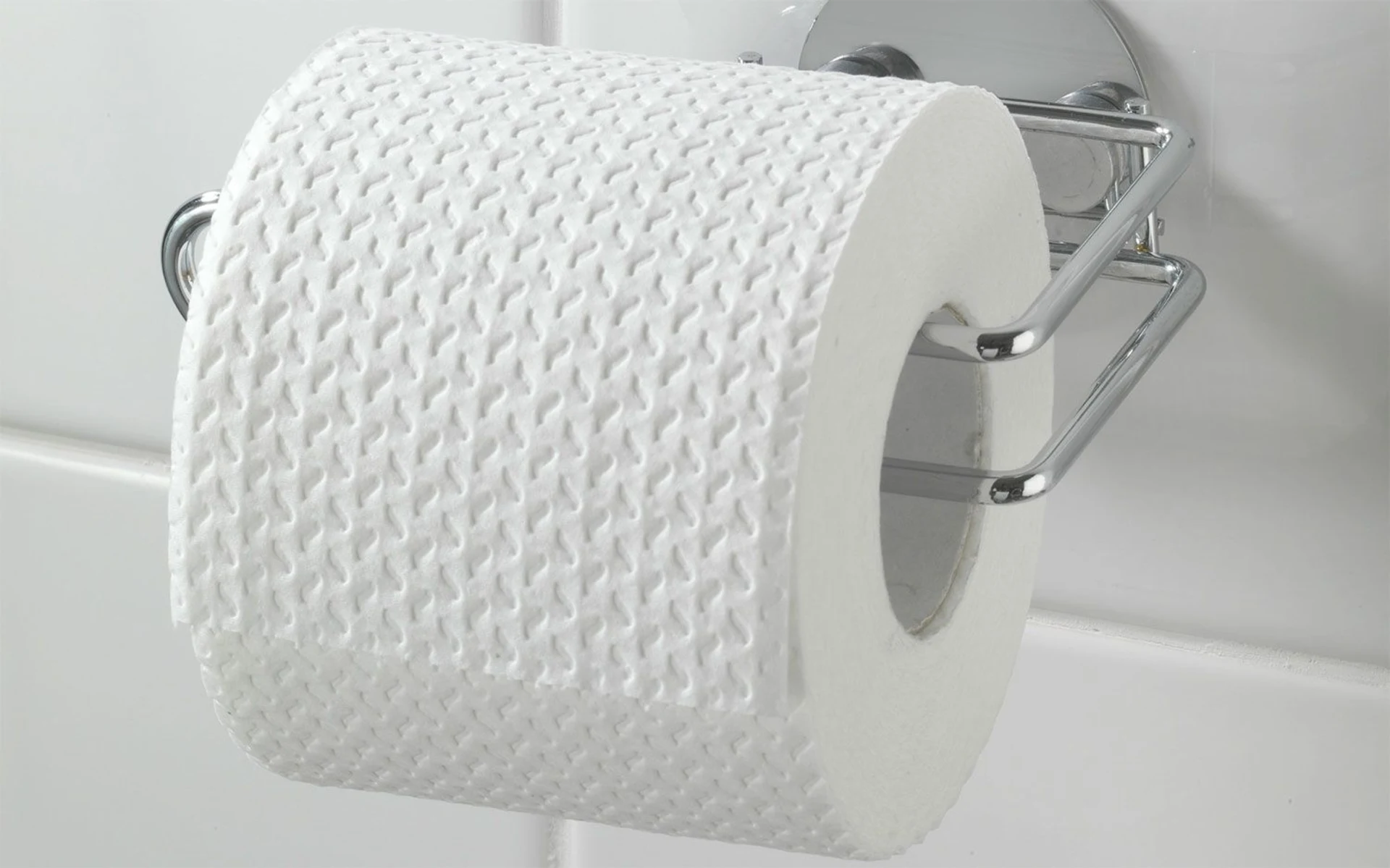 Porte-papier toilette Wenko Turbo-Loc en acier inoxydable
