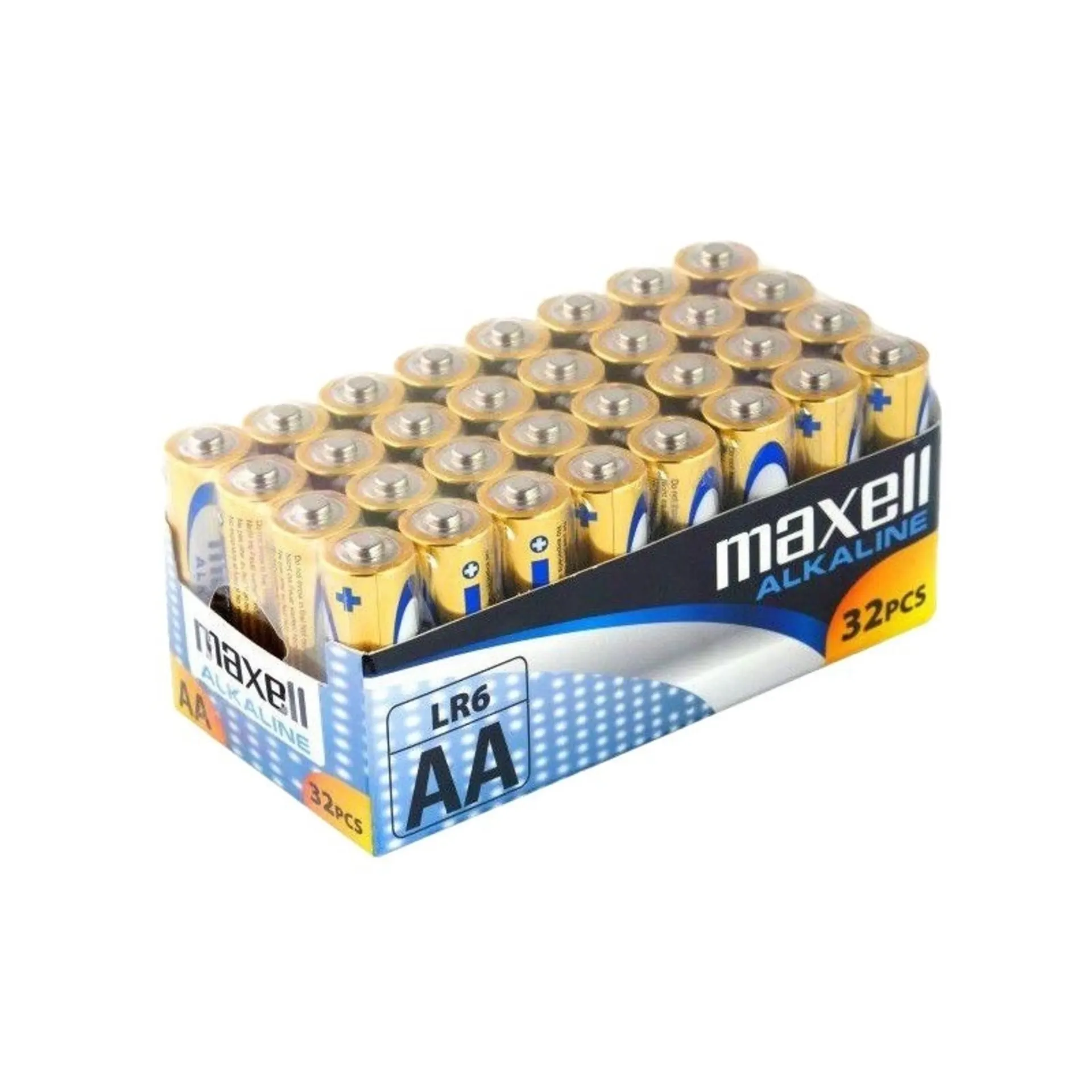 AA - Piles alcalines Maxell, blister de 32 piles alcalines Powerlife AA - Piles alcalines Maxell, blister de 32 piles alcalines Powerlife