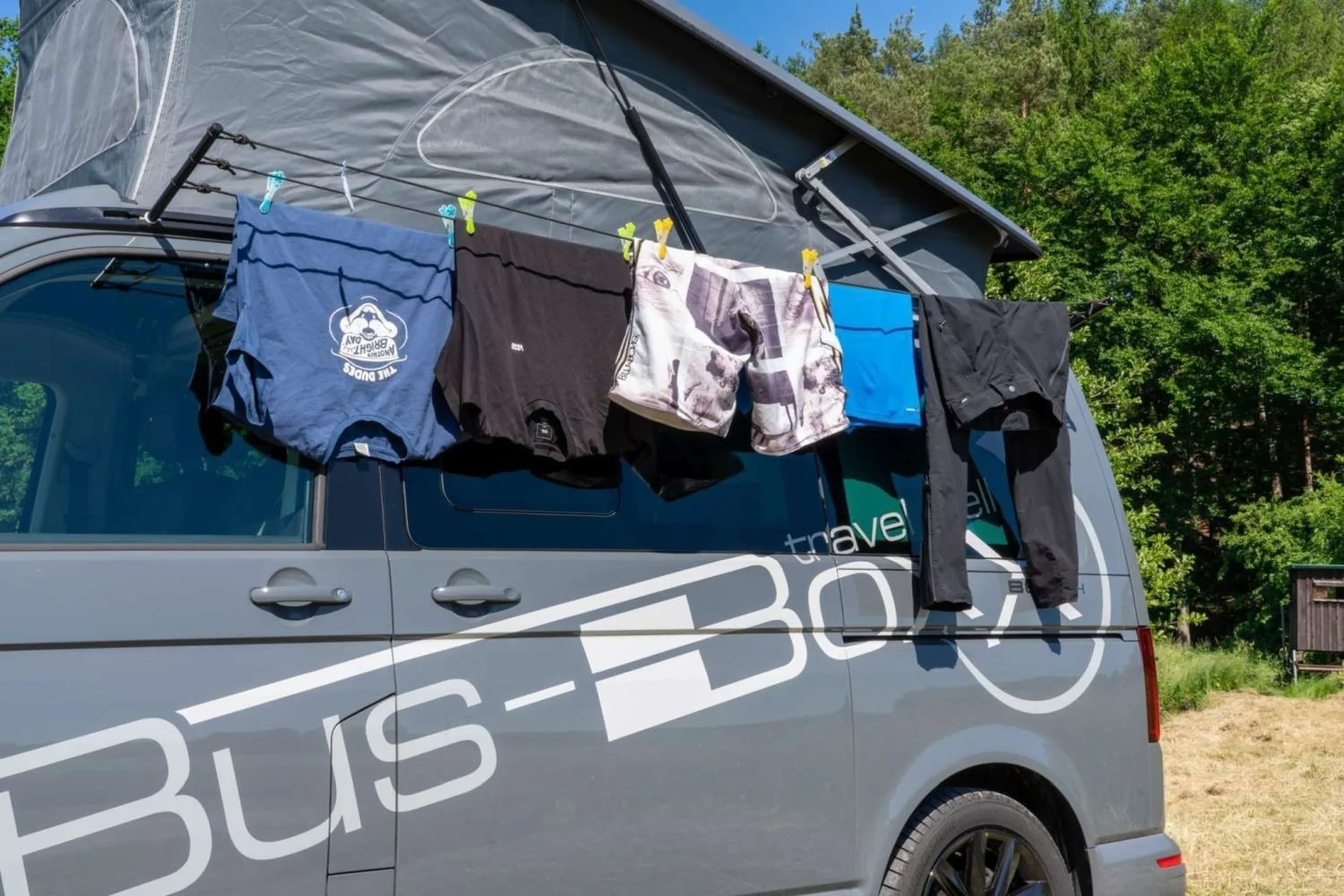 BusBoxx Corde à linge pour rail à rideau VW T5 / T6 DIY kit à monter soi-même