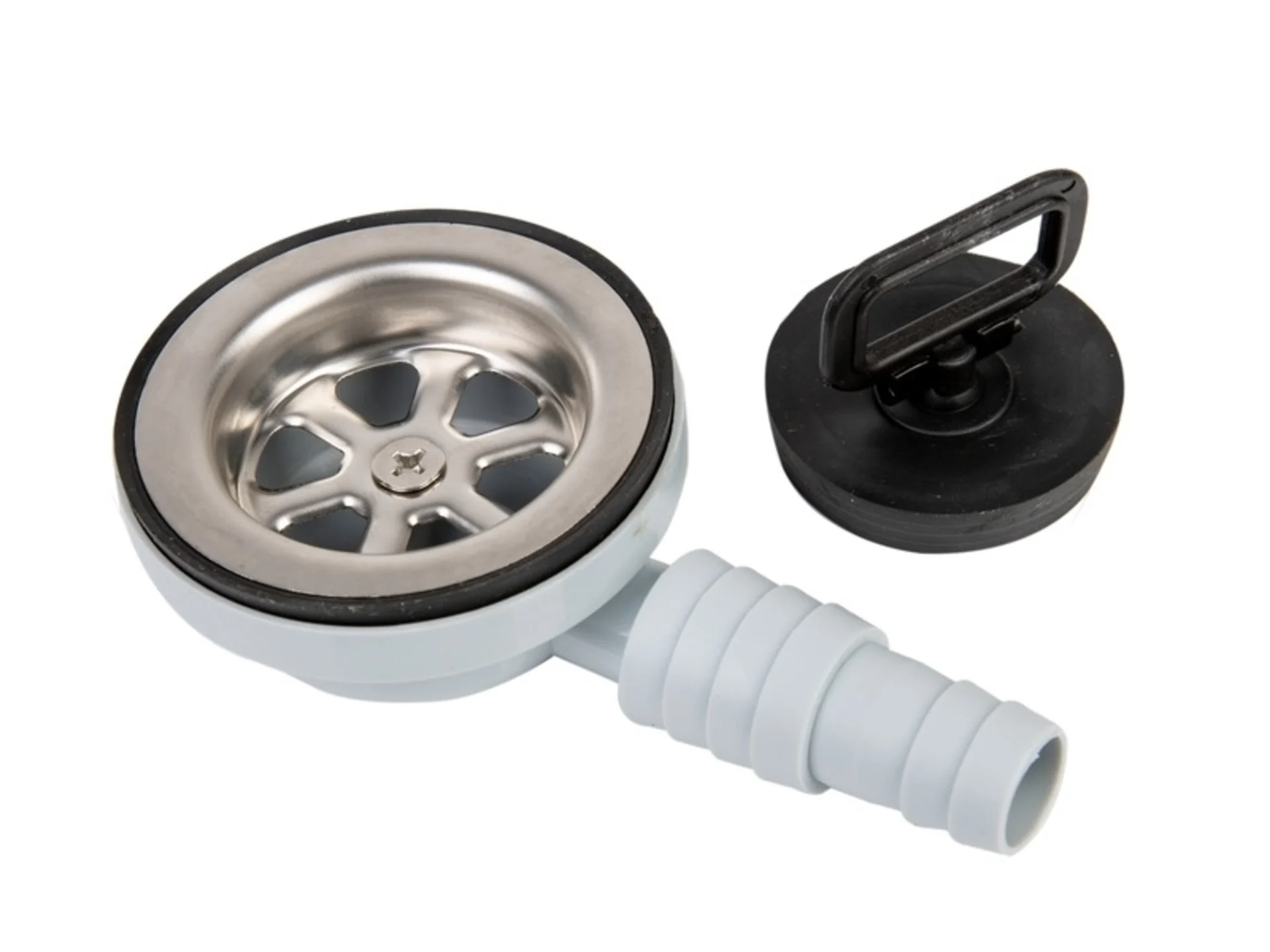 Garniture de vidage coudée pour évier avec raccord à 90°, Ø25/20mm Garniture de vidage coudée pour évier avec raccord à 90°, Ø25/20mm