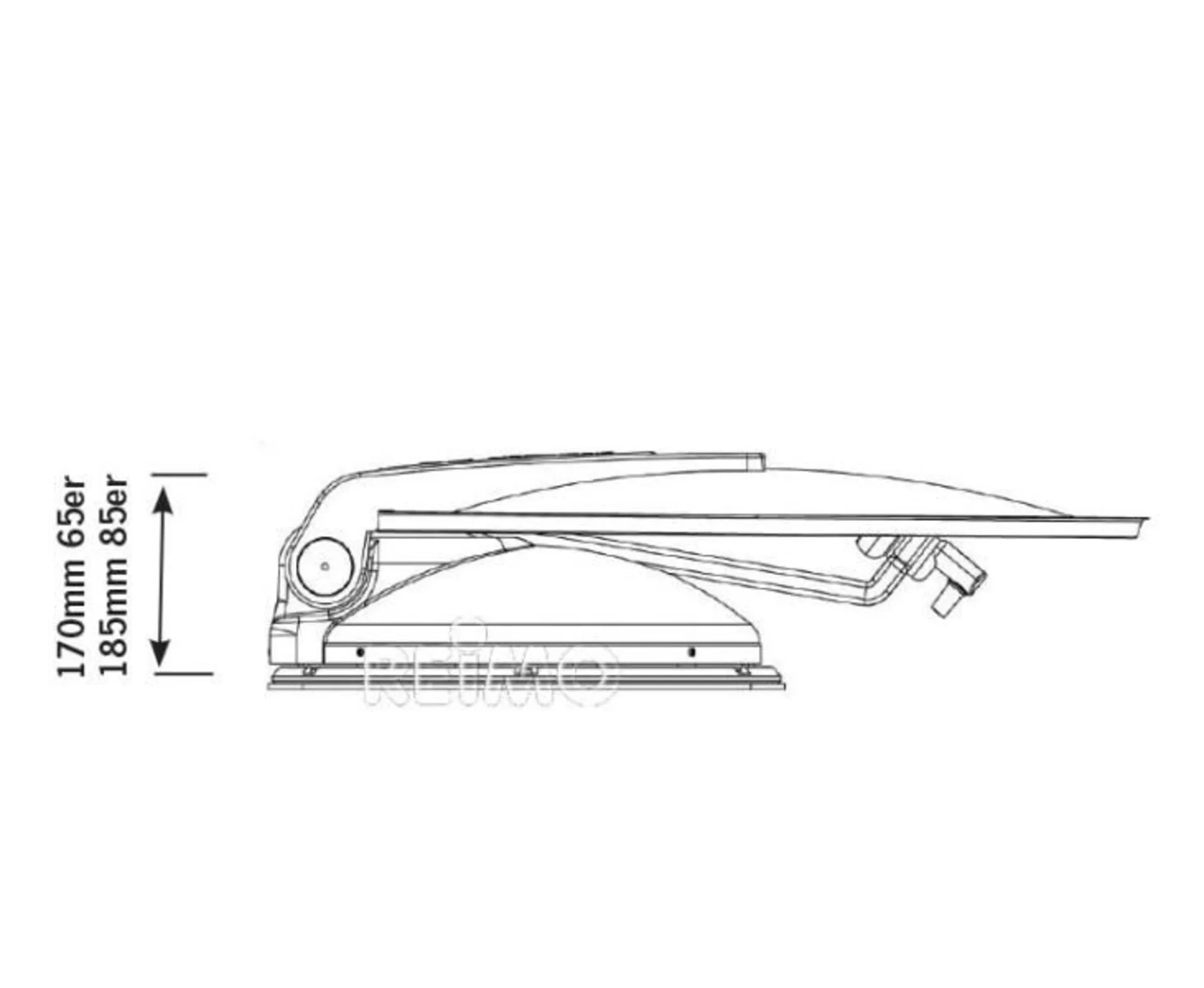 Flat-Sat 85 Automatische Satellitenanlage mit vorprogrammiertem ASTRA 1 Satelliten