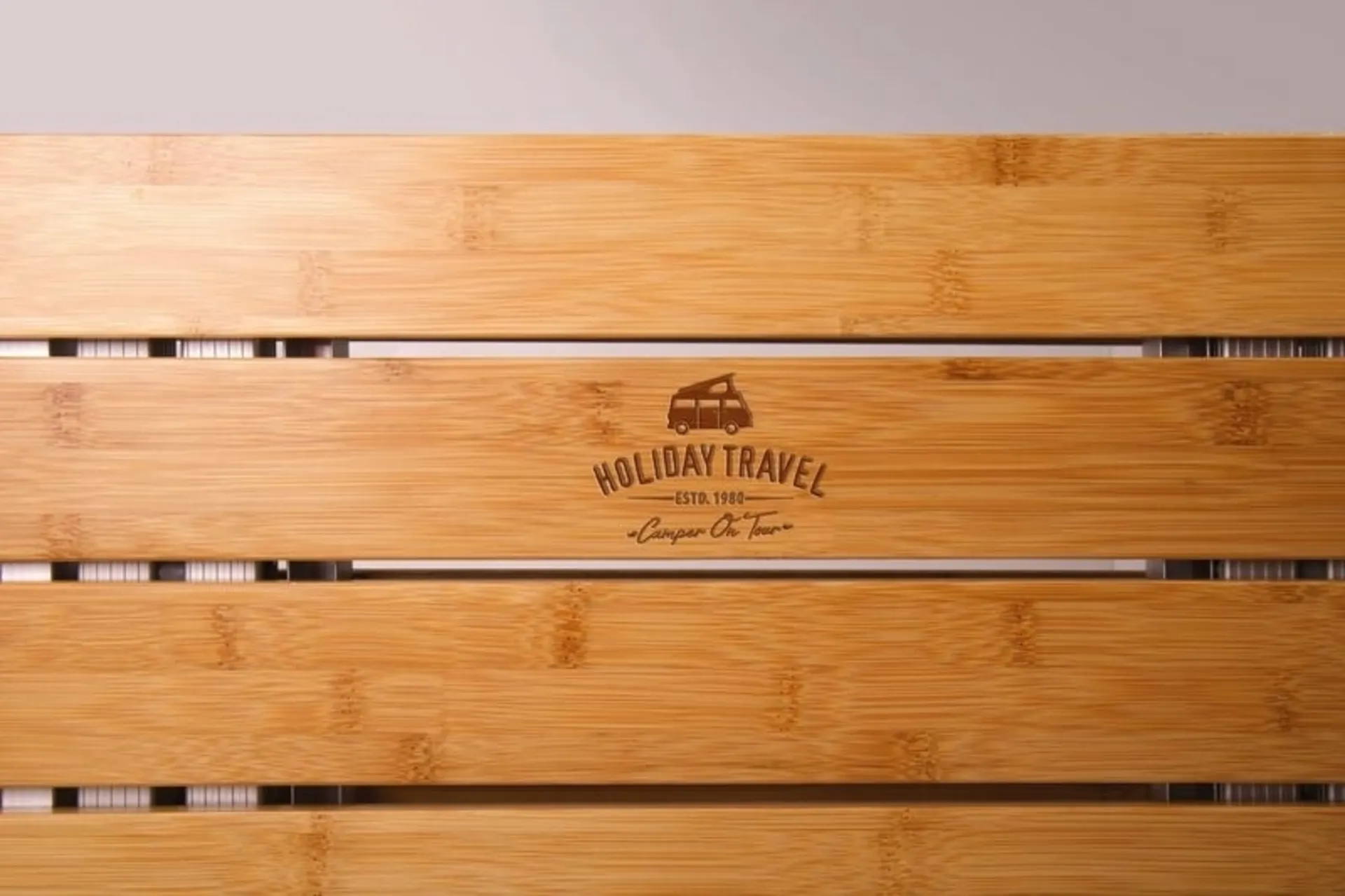 Table pliante avec plateau en bambou 50x50x60 cm