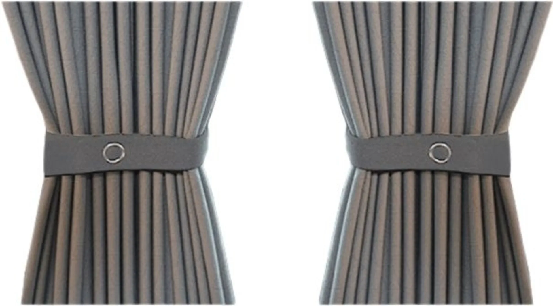 Kiravans Rideau set 2 pièces pour VW T5/T6 centre gauche pour pas de portes coulissantes standard gris