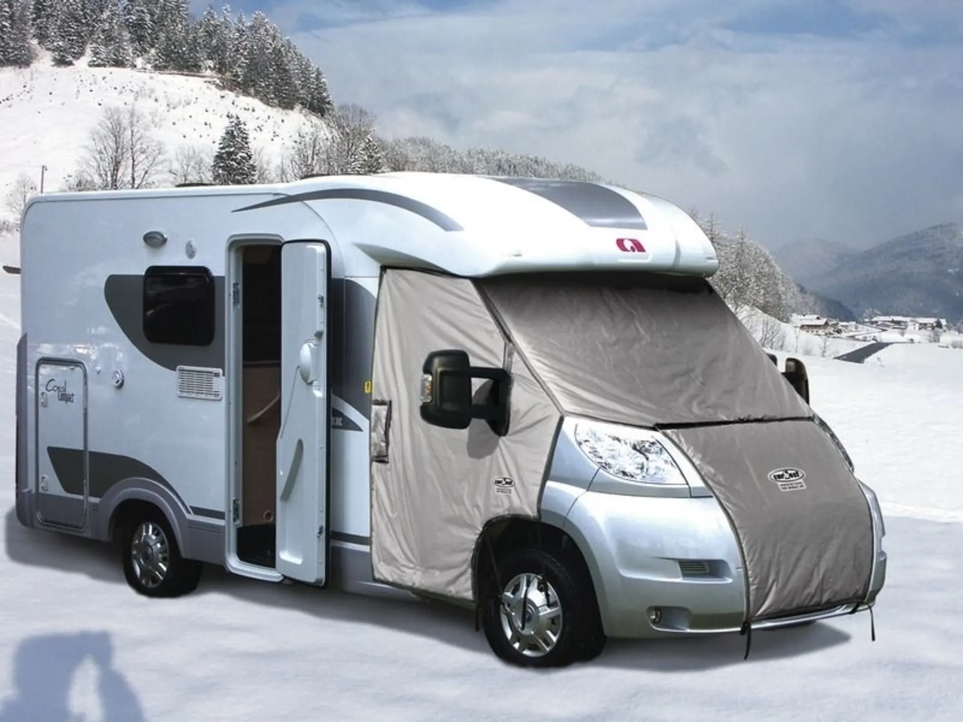 Carbest X-Trem Komfort Aussen-Isolierung für Fiat Ducato, Peugeot Boxer und Citroen Jumper ab Baujahr 2007 - Wohnmobil Schutzhülle für Fahrerhaus und Motorhauben-Abdeckung